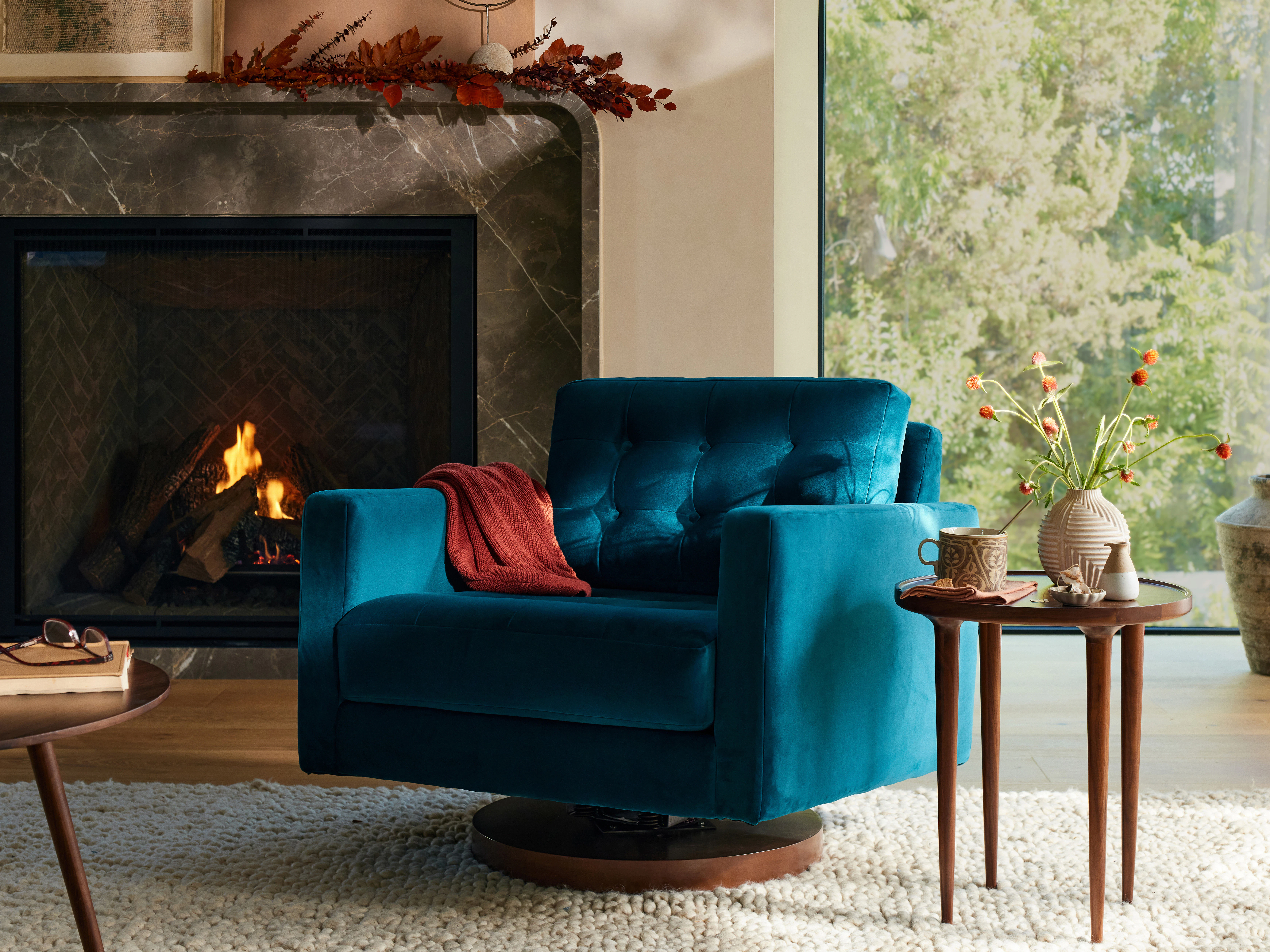 Eliot Swivel Chair Royale Peacock