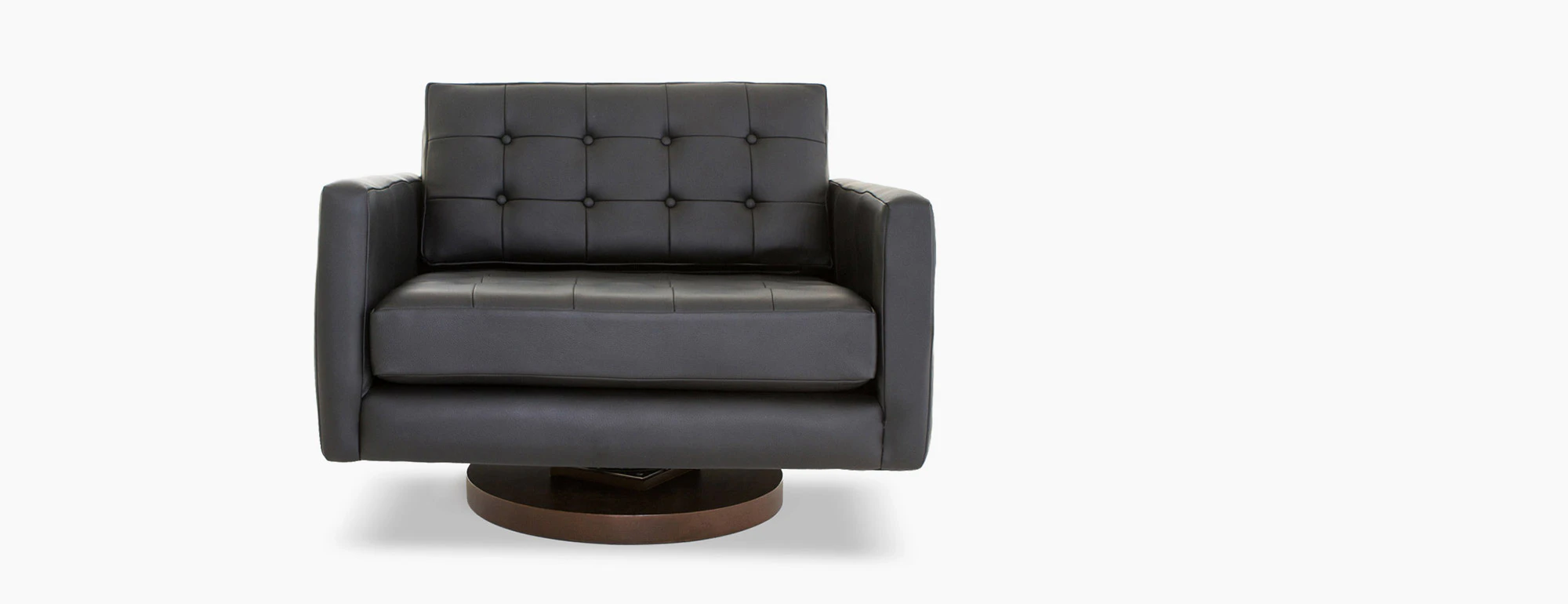 hero eliot leather swivel rocking chair