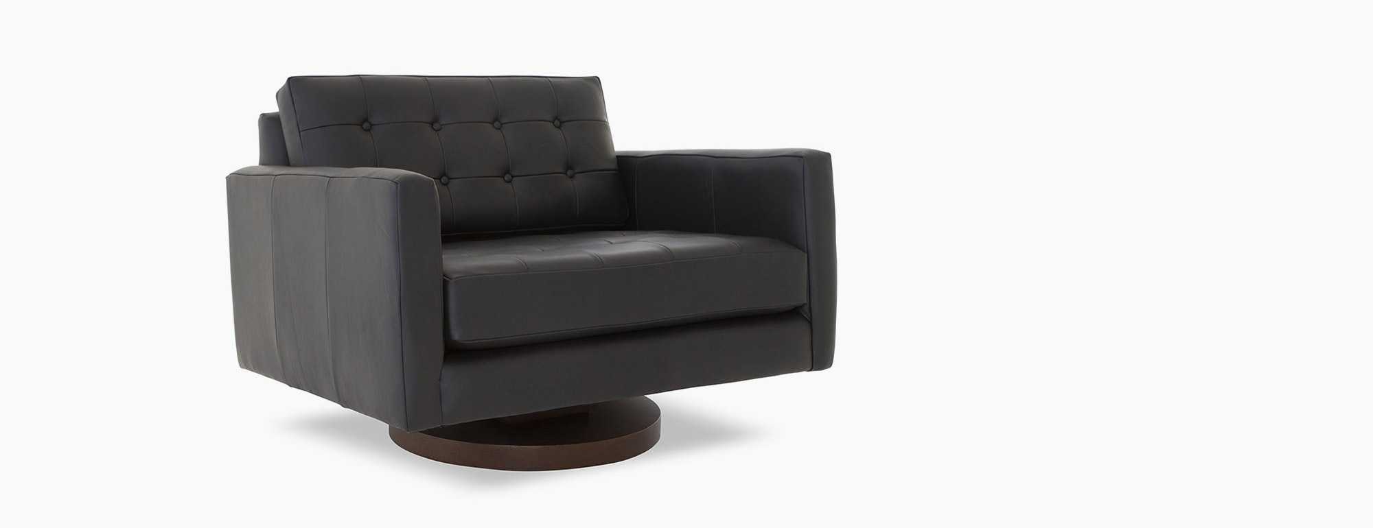Eliot Leather Swivel Chair Joybird