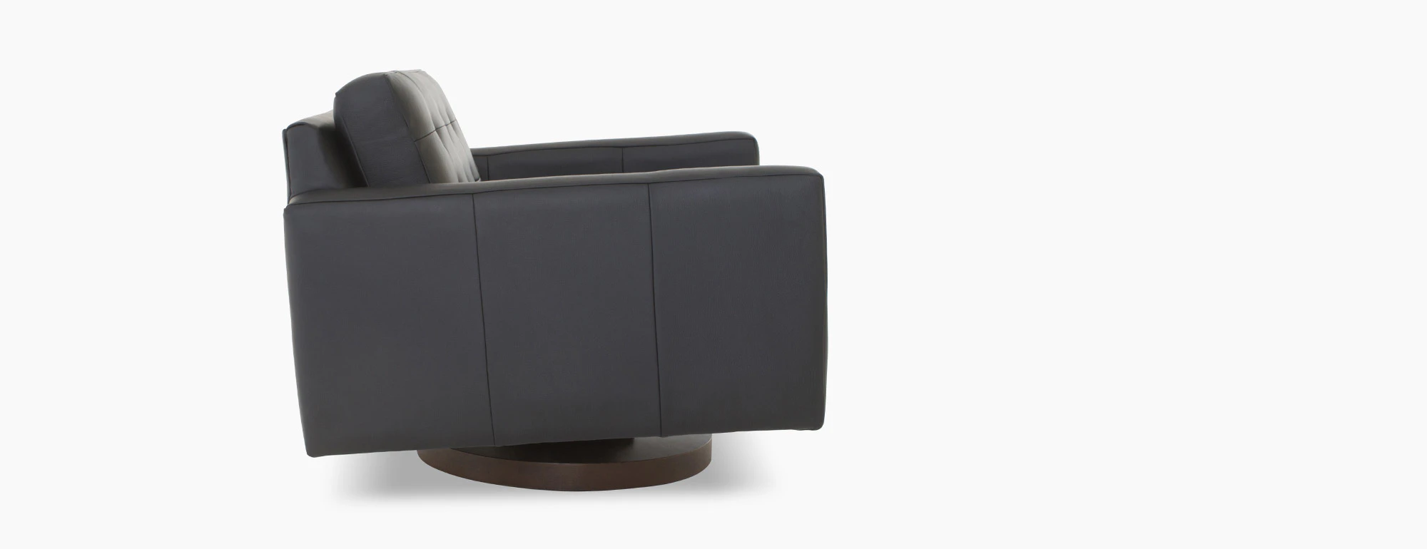 hero eliot leather swivel rocking chair