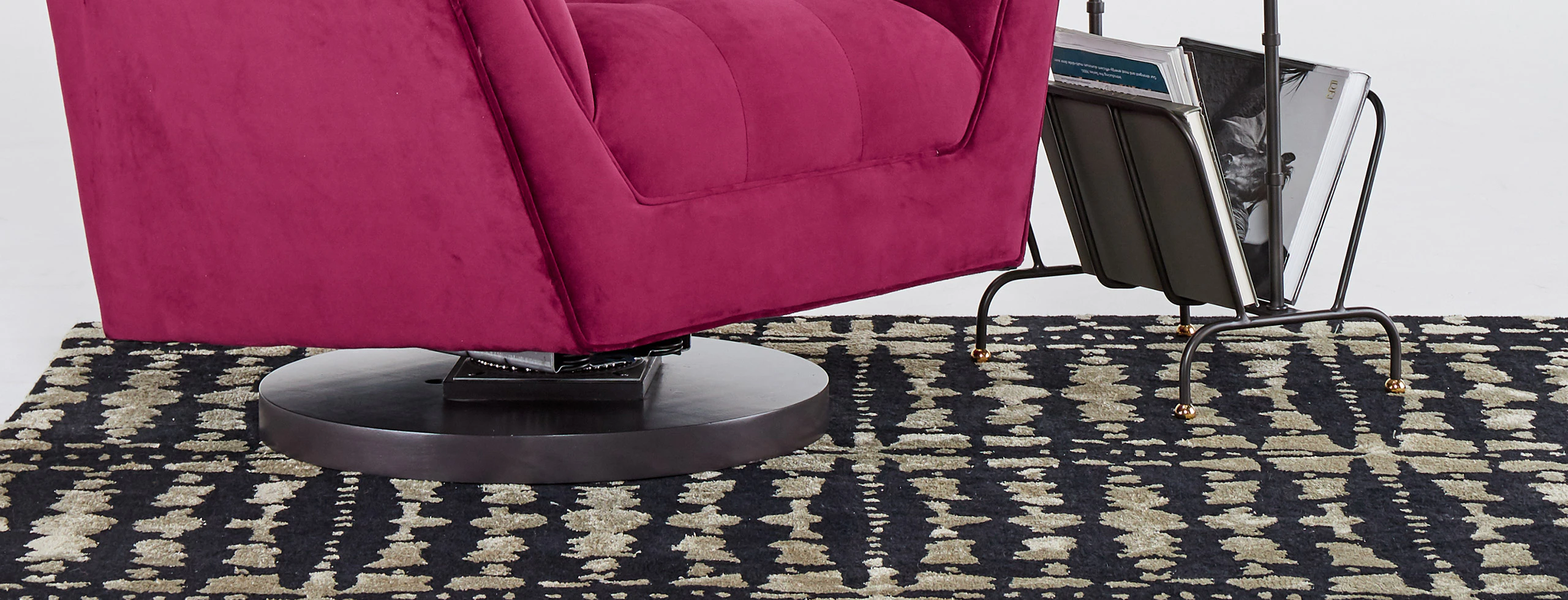 Fitzgerald Swivel Chair Bella Merlot