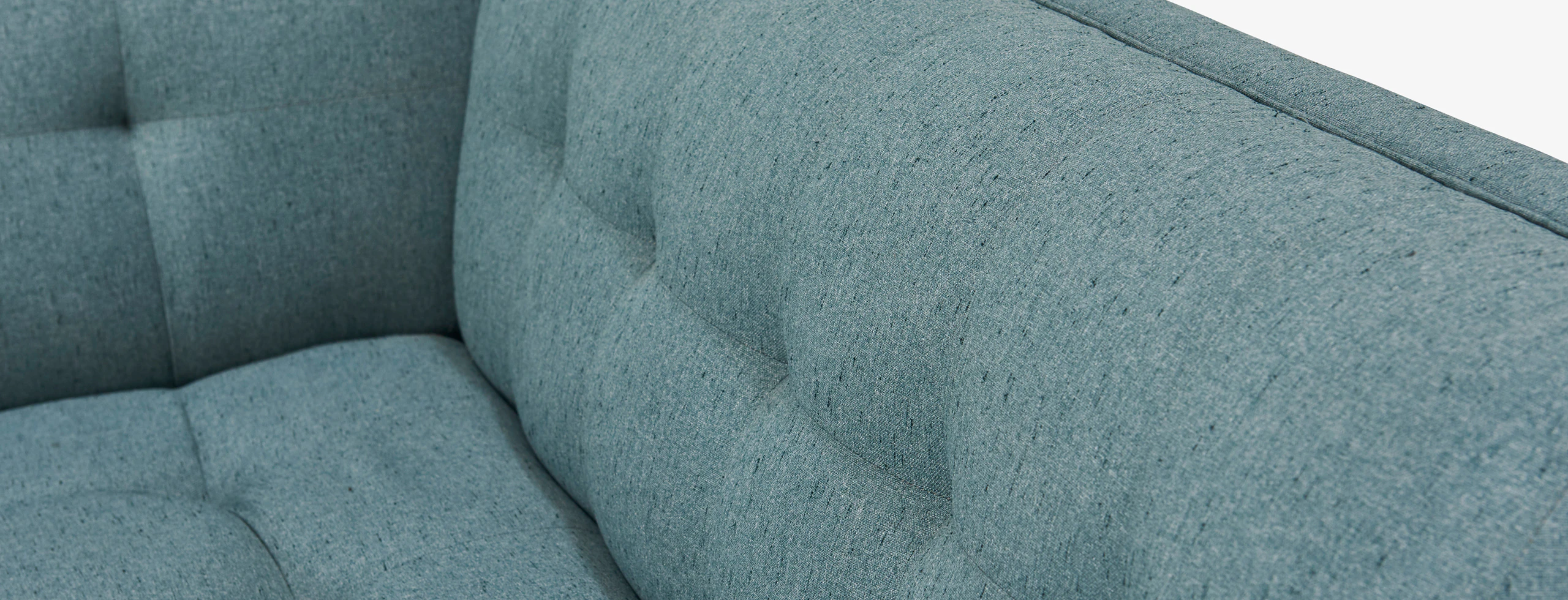 Hero Stowe Sectional With Bumper Essence Aqua Walnut