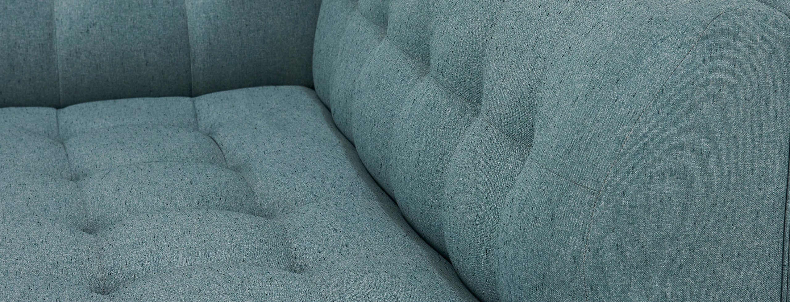 Hero Stowe Sectional With Bumper Essence Aqua Walnut