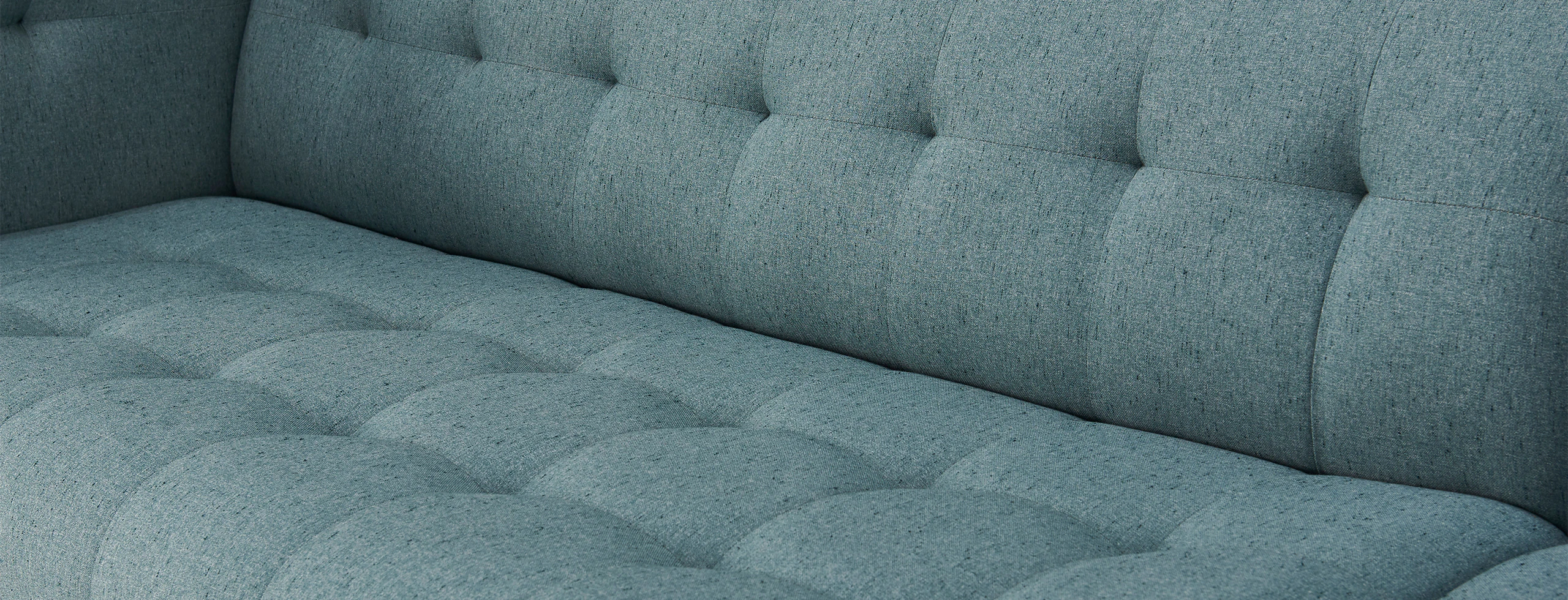 Hero Stowe Sectional With Bumper Essence Aqua Walnut