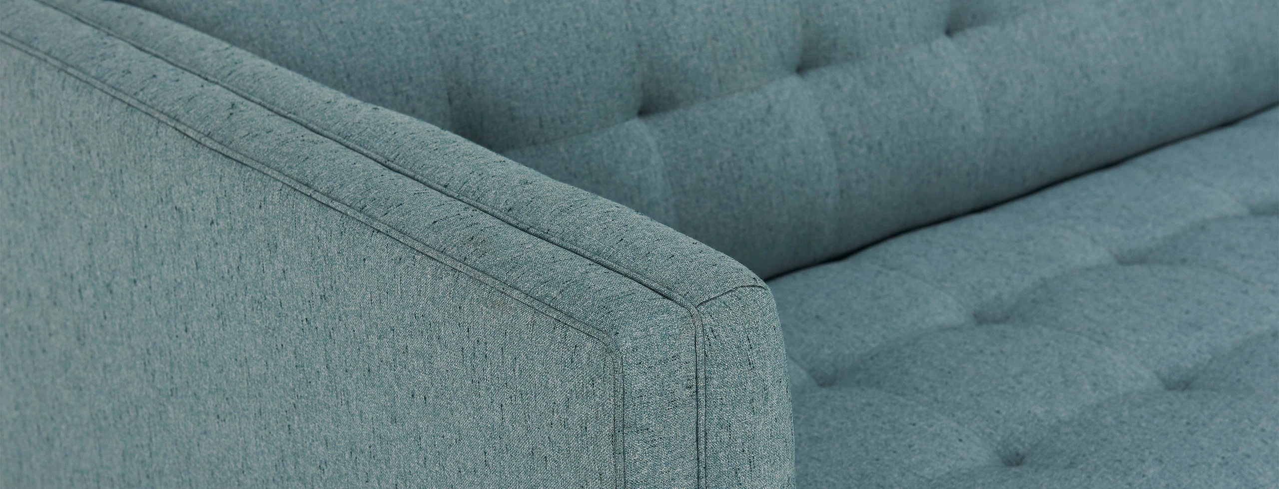 Hero Stowe Sectional With Bumper Essence Aqua Walnut