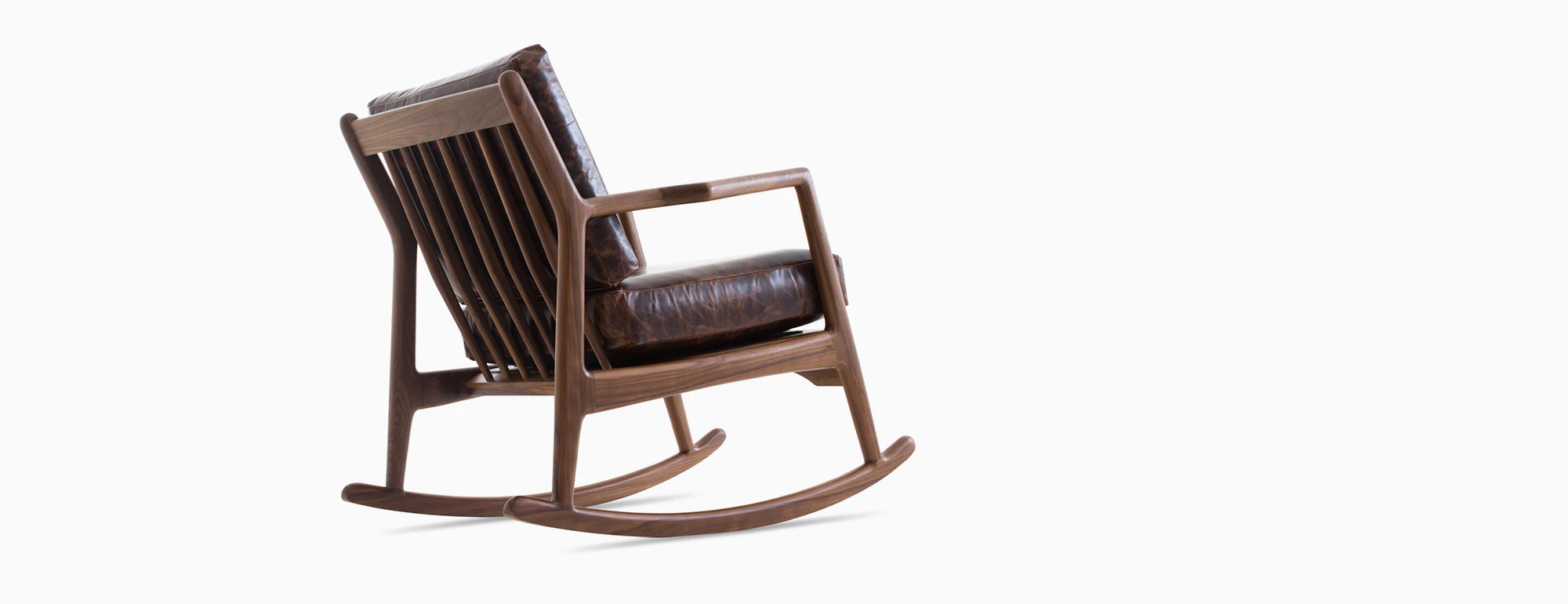 hero collins leather rocking chair