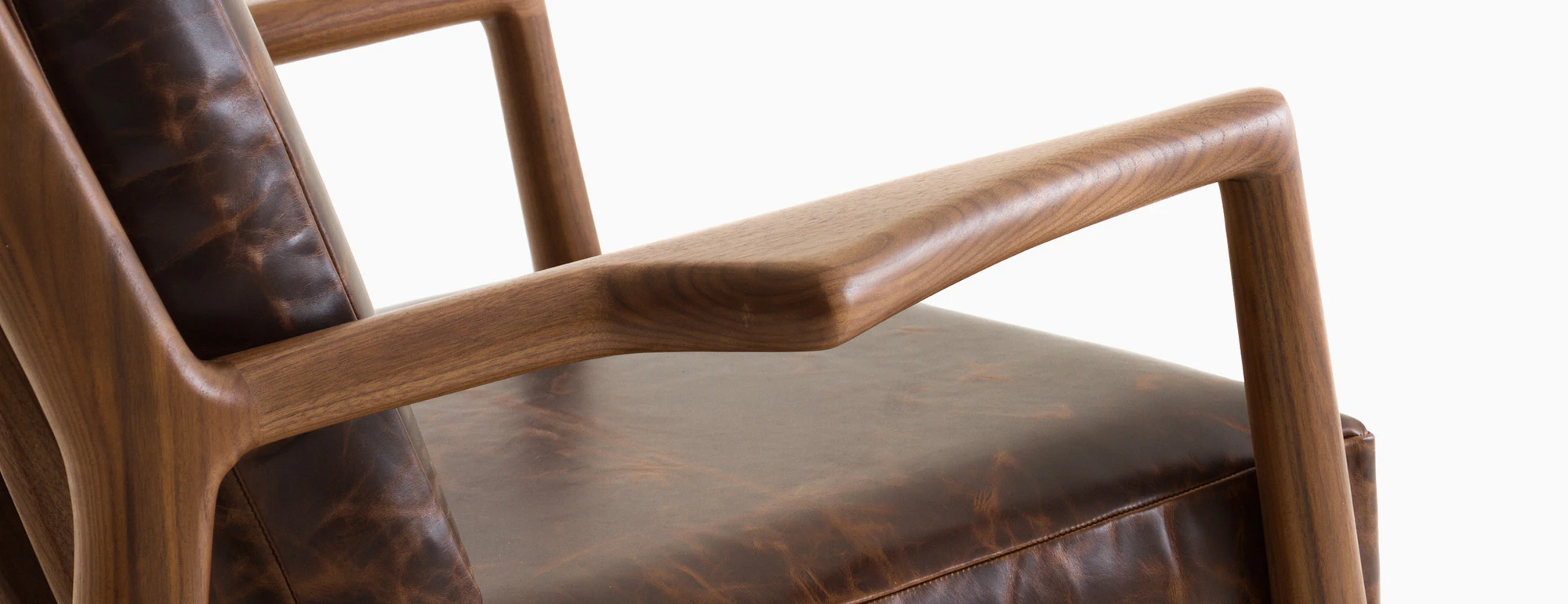 hero collins leather rocking chair