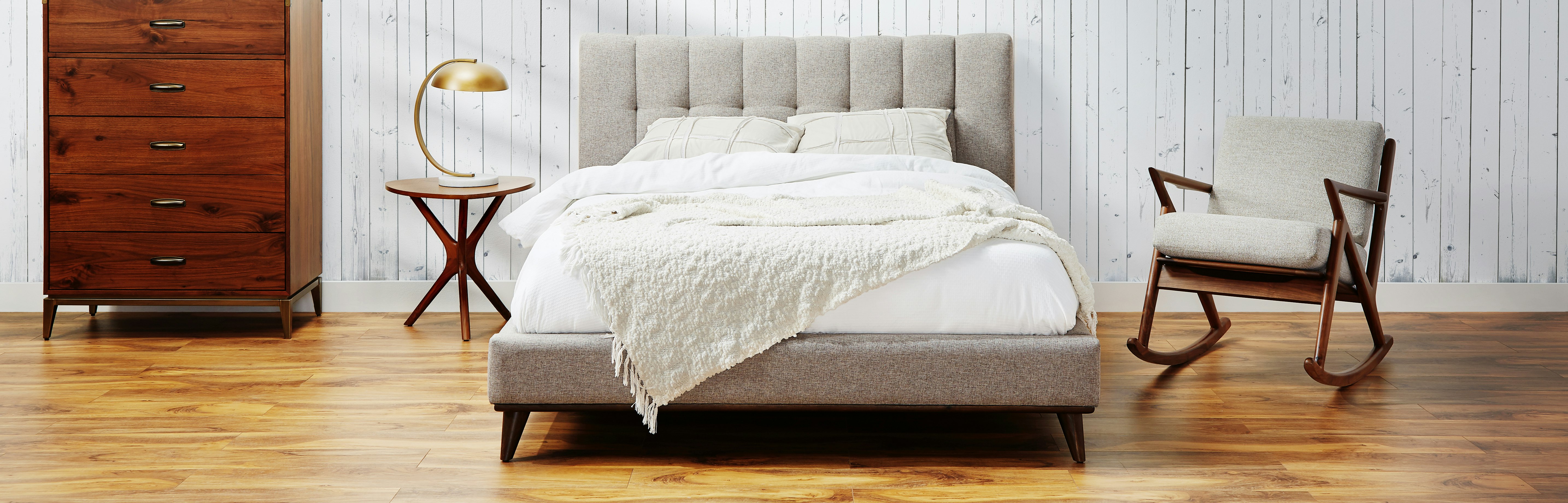 Hughes Bed Taylor Felt Grey