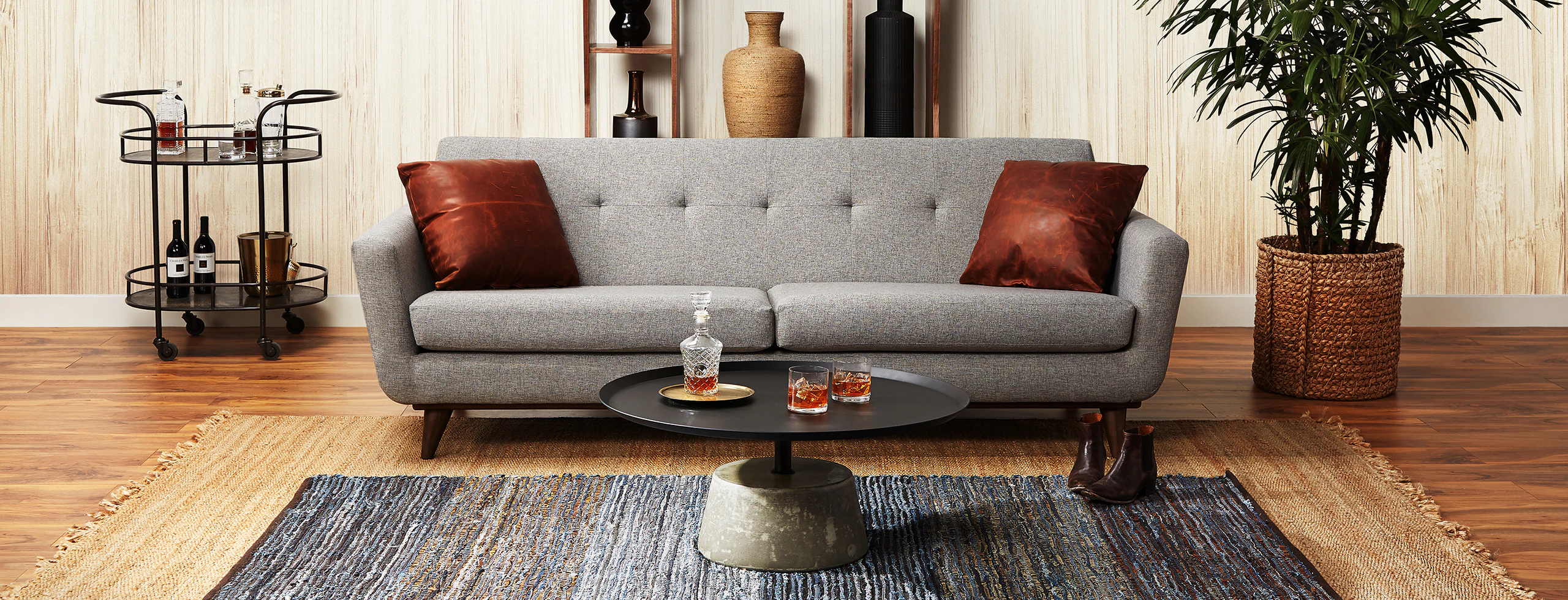 Hero Hughes Sofa Taylor Felt Grey