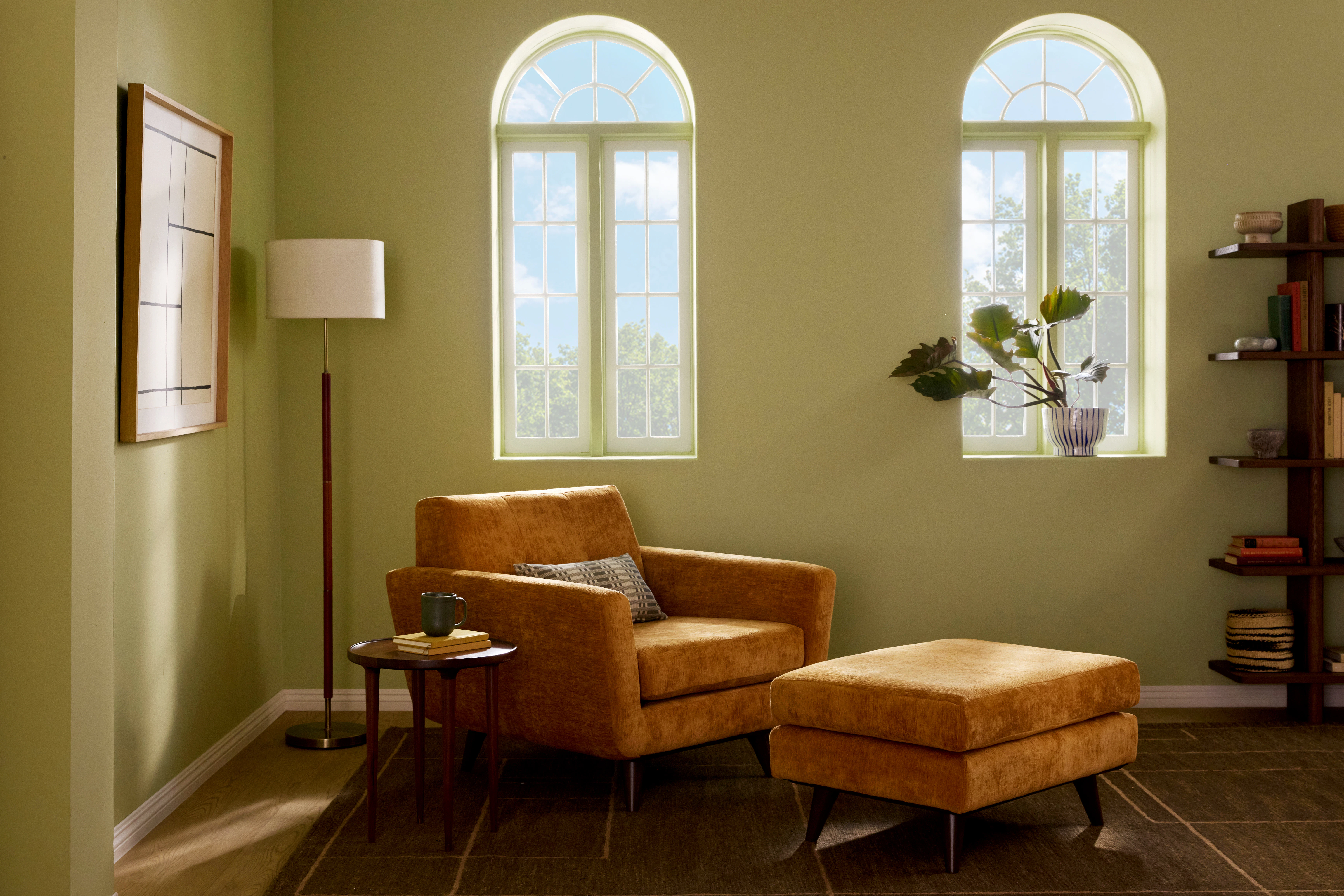 Hughes Chair Ottoman Crave Ginger Tea
