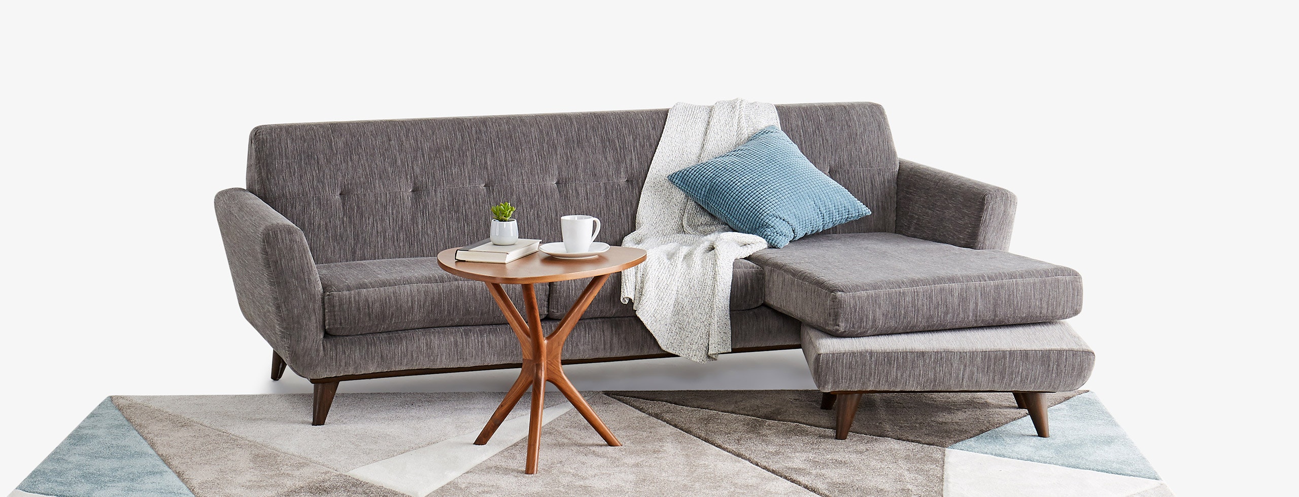 hero Hughes Reversible Sectional Bently Pewter