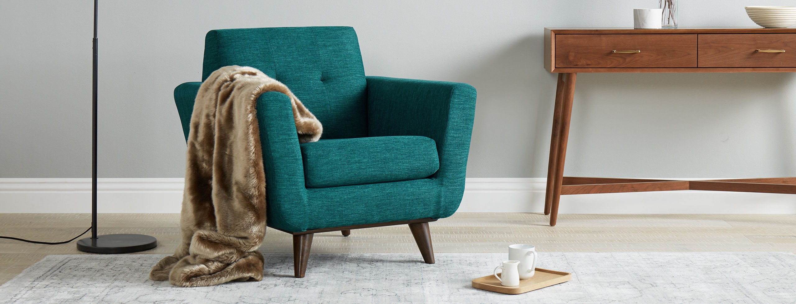 Hughes Apartment Chair Key Largo Zenith Teal Flip