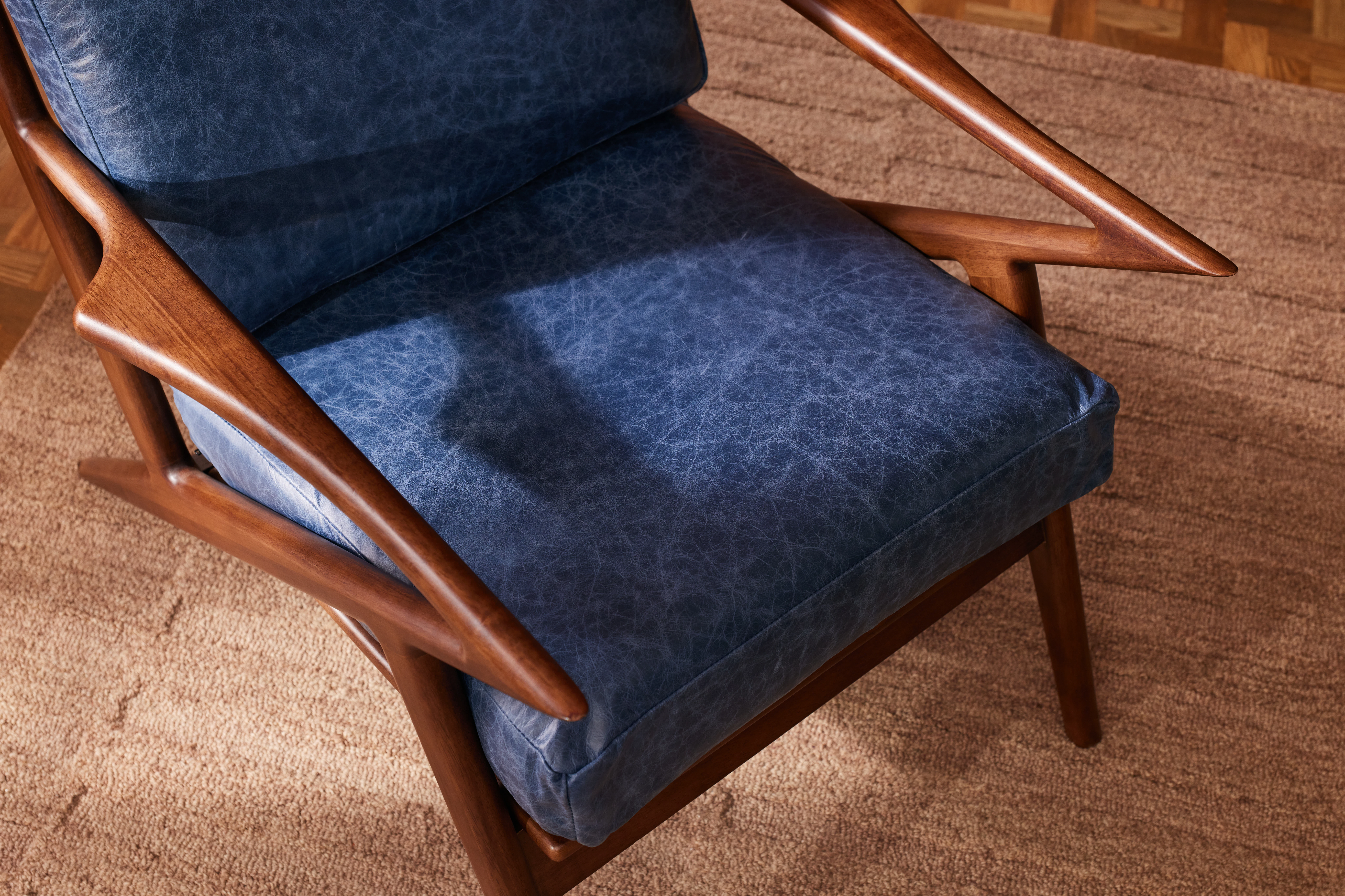 Soto Leather Chair Caprieze Denim