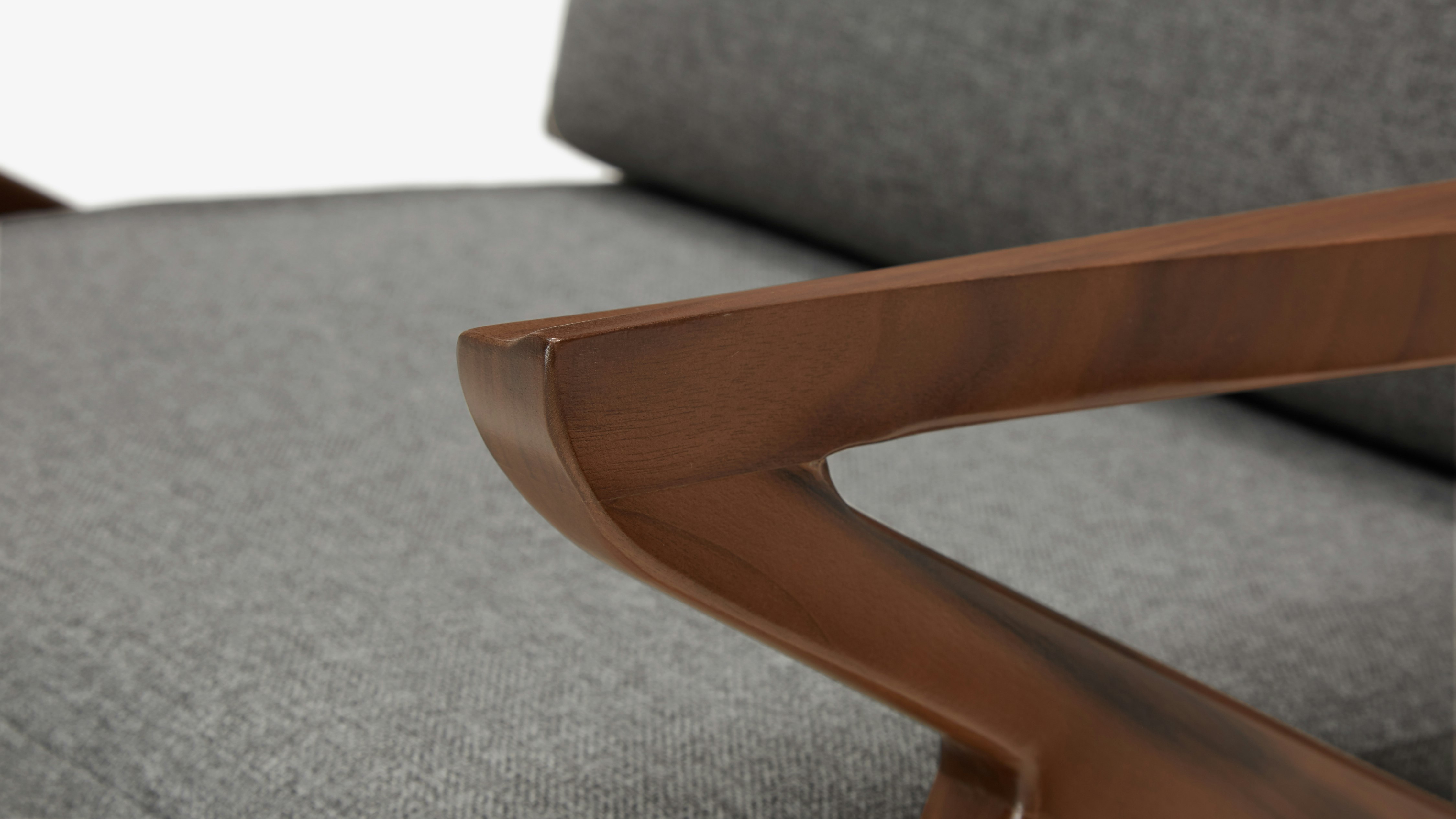 Soto Concave Arm Chair Taylor Felt Grey