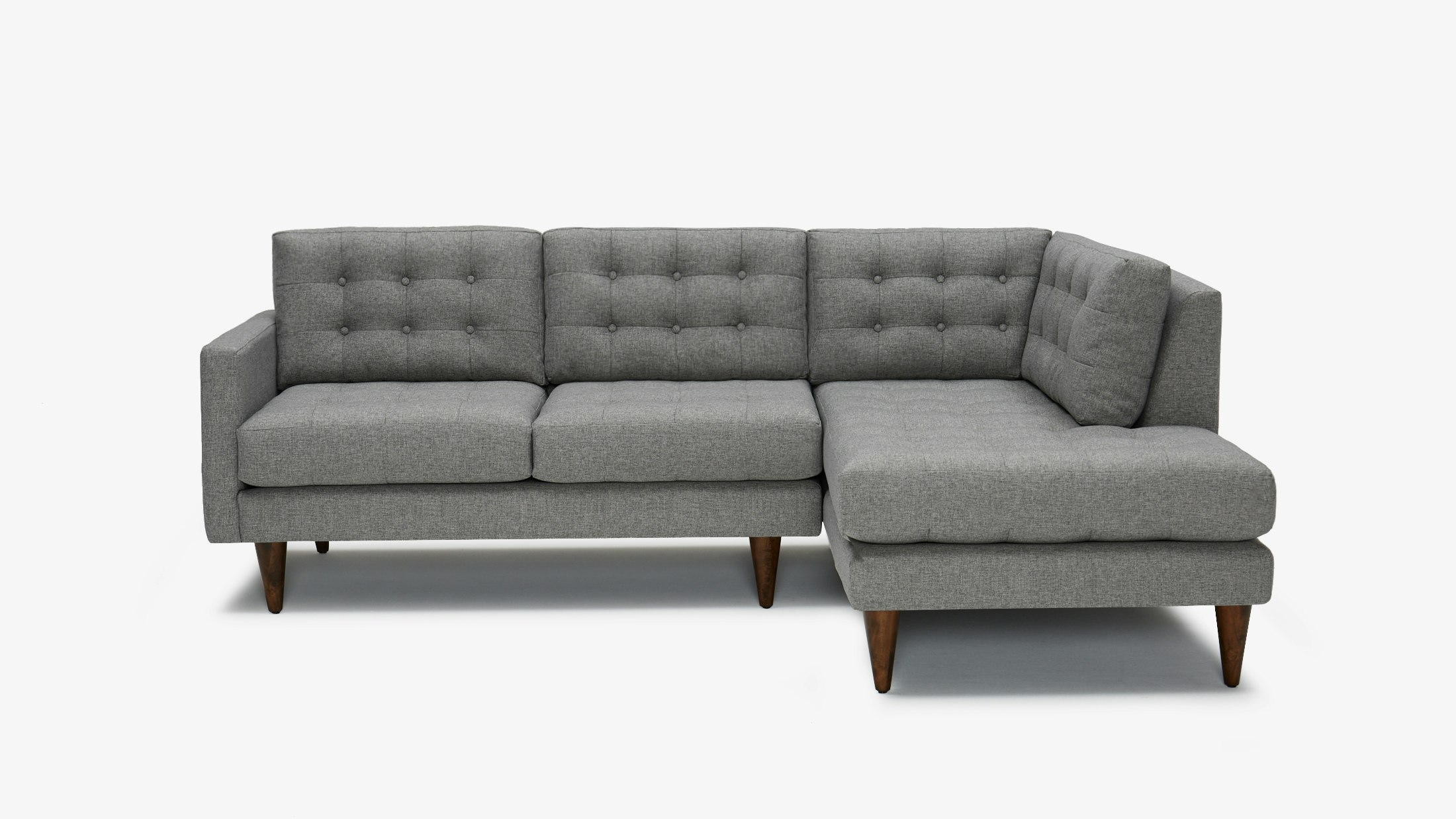 Eliot Apartment Bumper Sectional Taylor Felt Grey