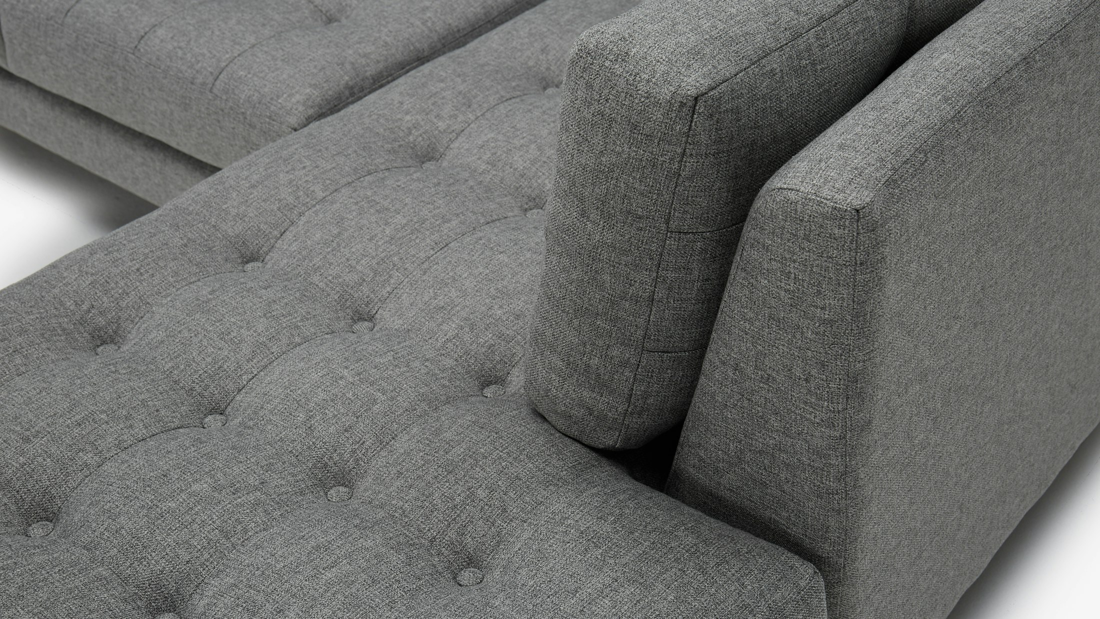 Eliot Apartment Bumper Sectional Taylor Felt Grey