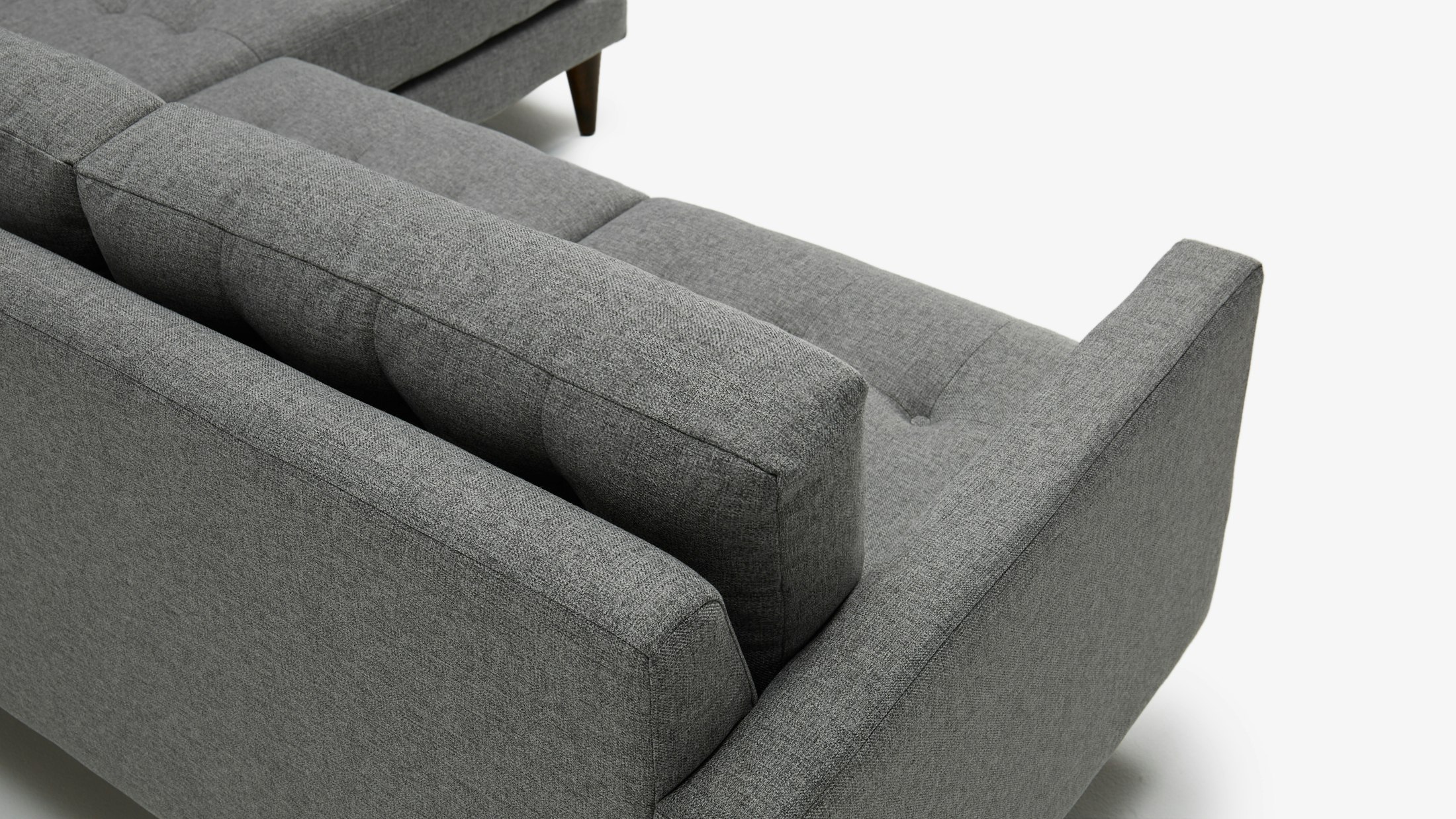 Eliot Apartment Bumper Sectional Taylor Felt Grey