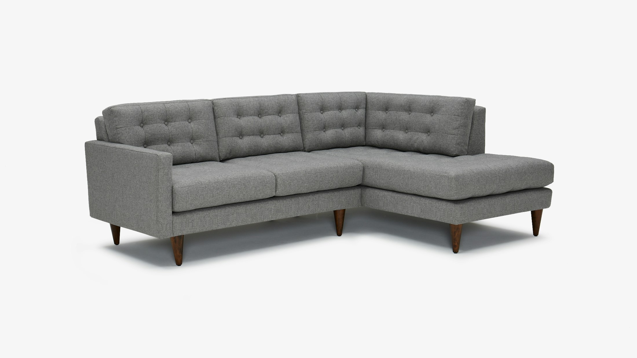 Eliot Apartment Bumper Sectional Taylor Felt Grey