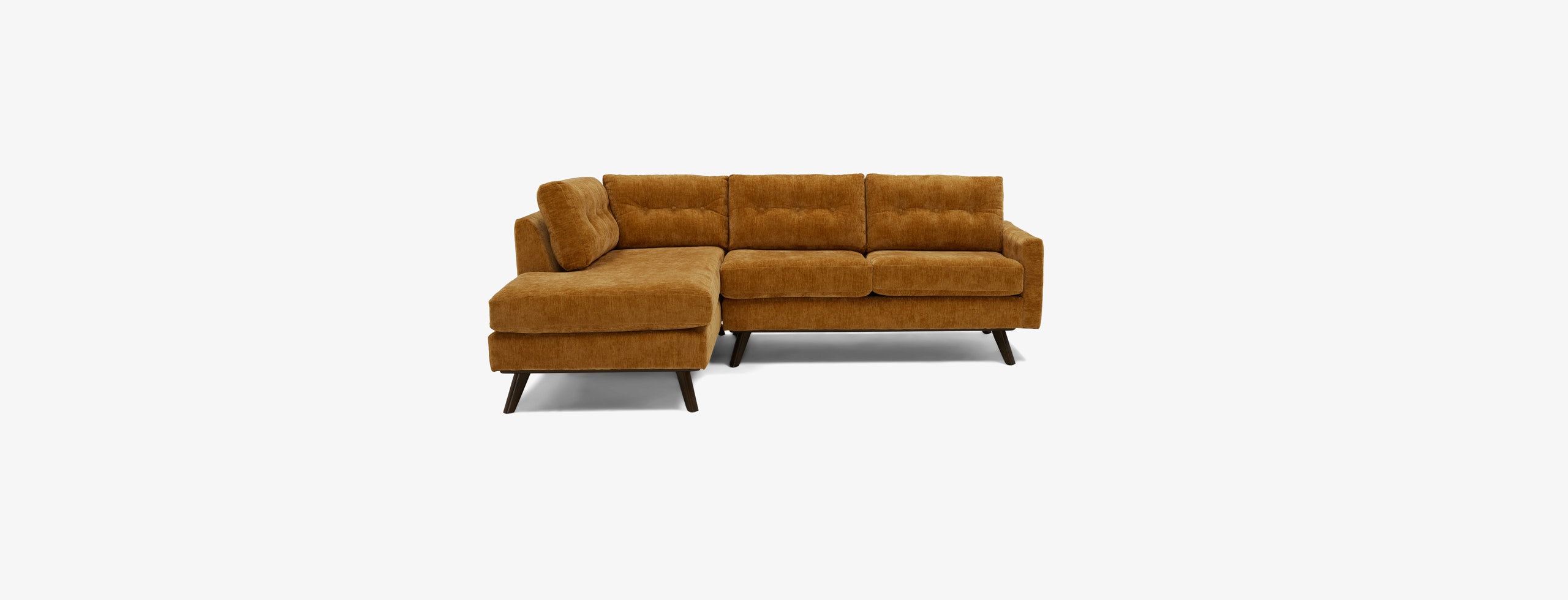 Hopson Apartment Sectional With Bumper Crave Ginger Tea