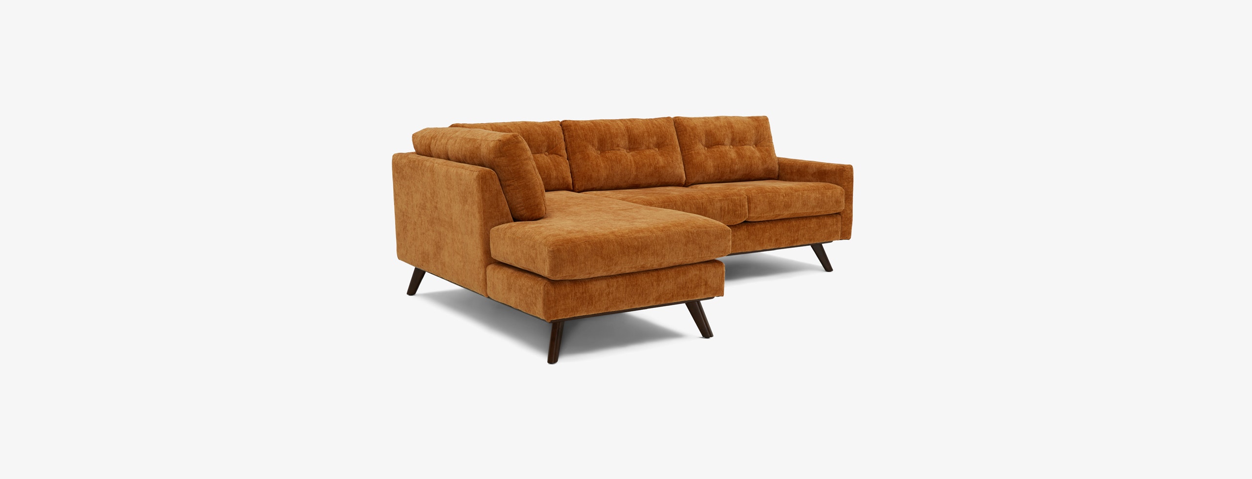 Hopson Apartment Sectional With Bumper Crave Ginger Tea