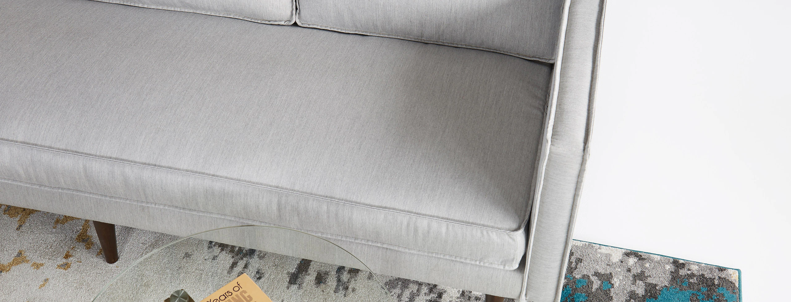 Serena Sofa Sunbrella Premier Fog daily