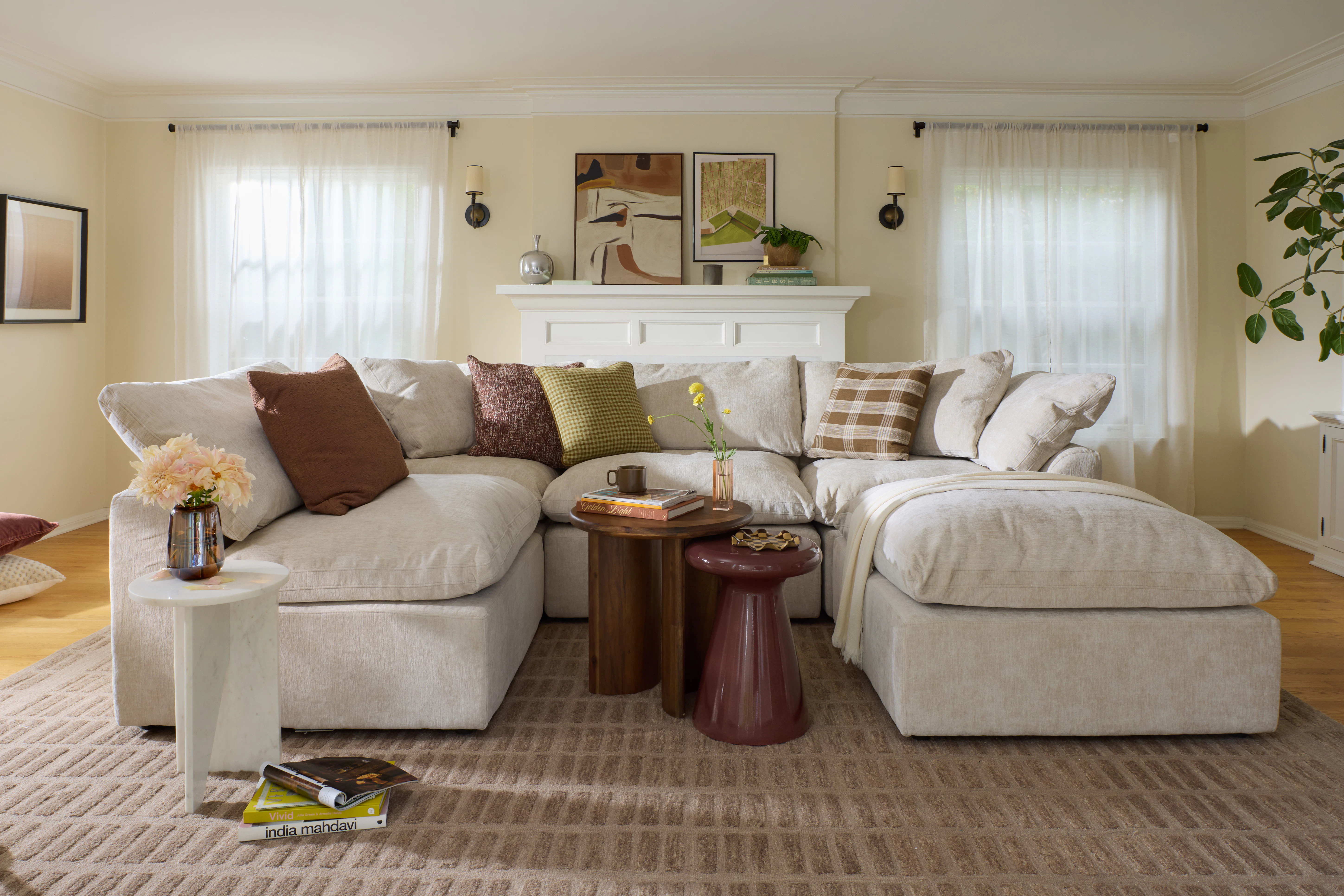 Bryant Modular Sofa Bumper Sectional Crave Irish Cream