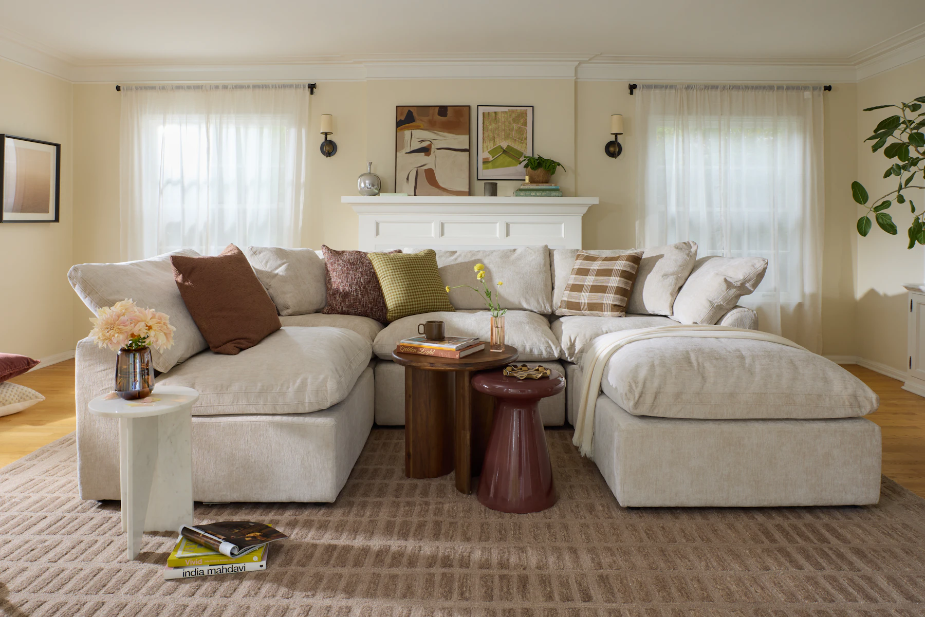 Bryant U-Sofa Bumper Sectional (5 piece)