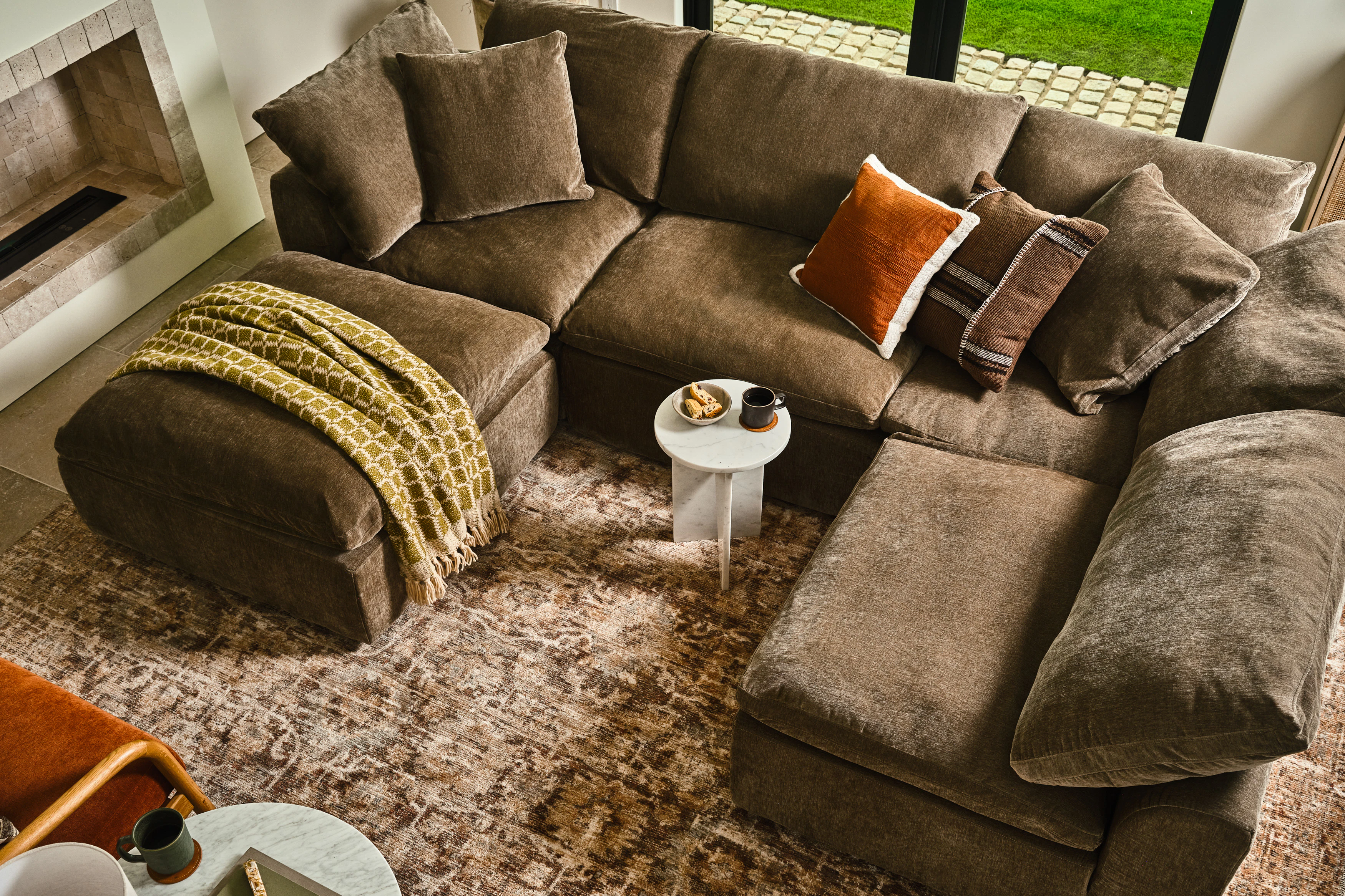 Bryant Sofa Bumper Sectional kenley Spruce 5pc 20252108