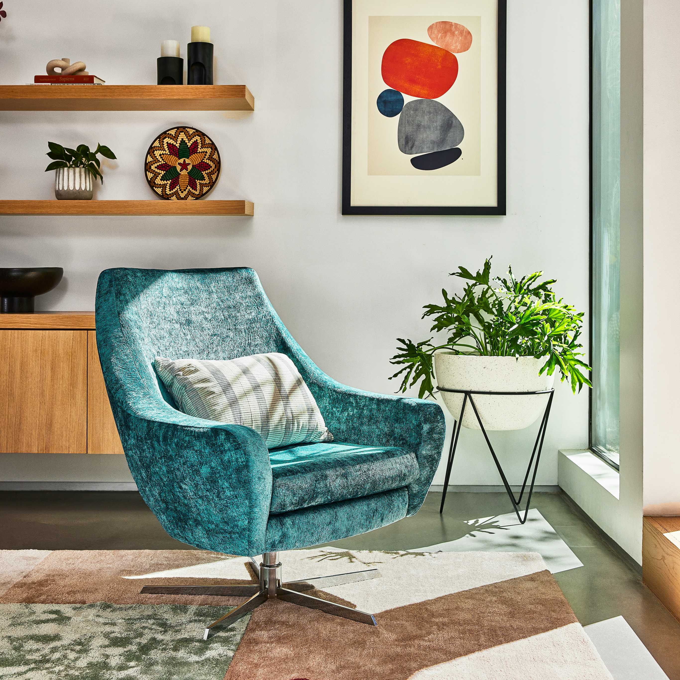 Lenette Swivel Chair Joybird - Main Image