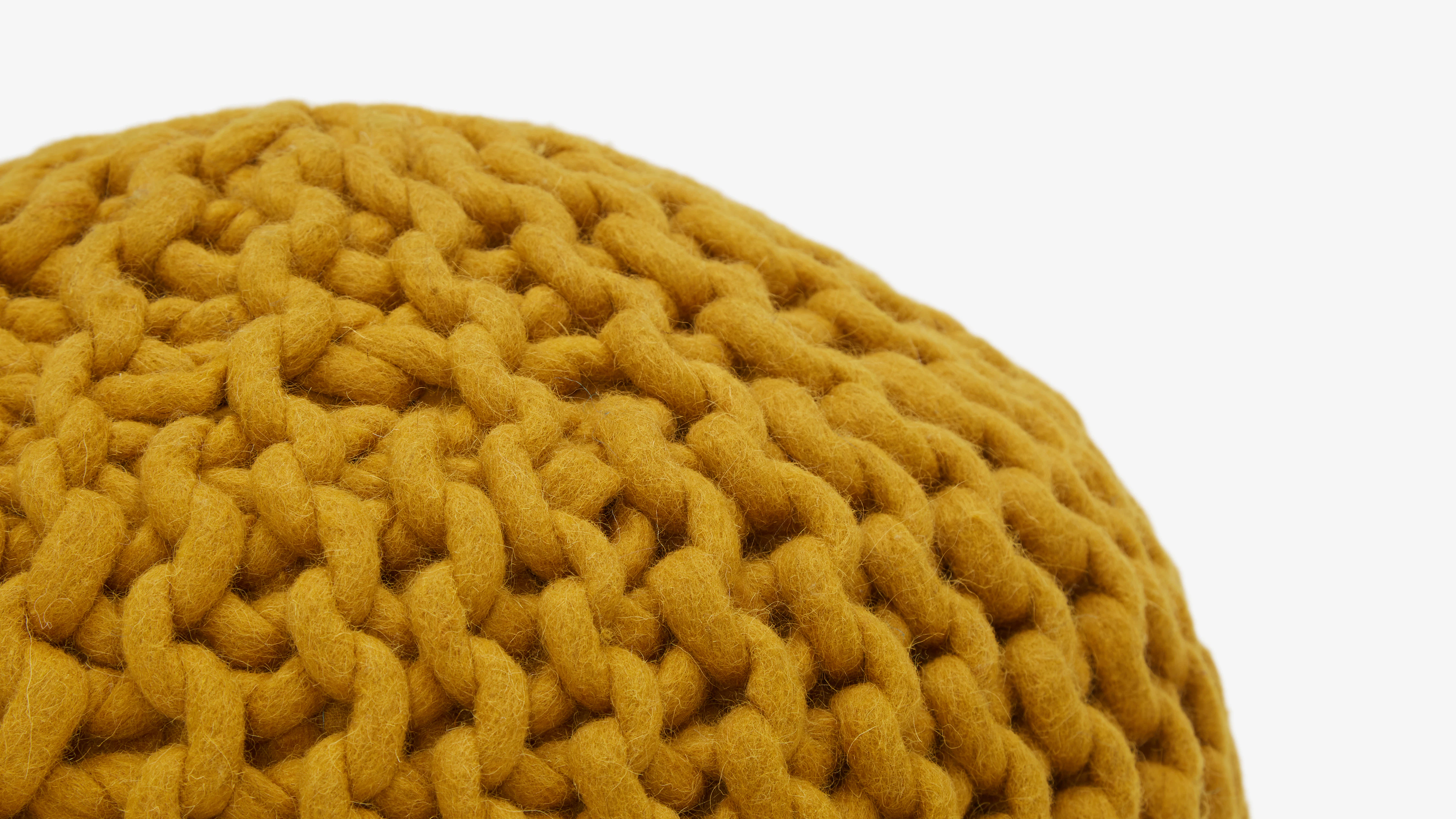Riley Mustard Yellow Pouf