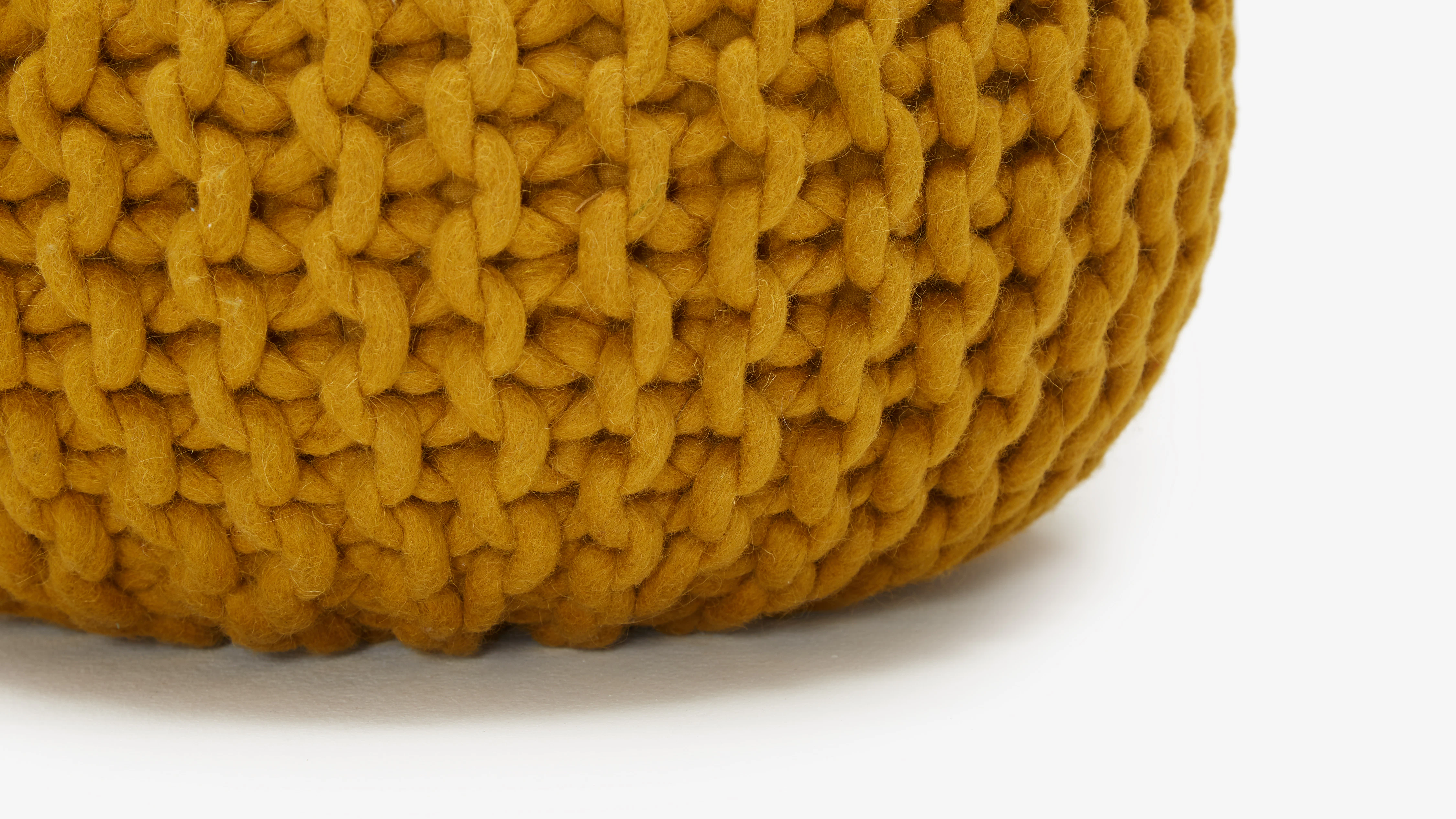 Riley Mustard Yellow Pouf