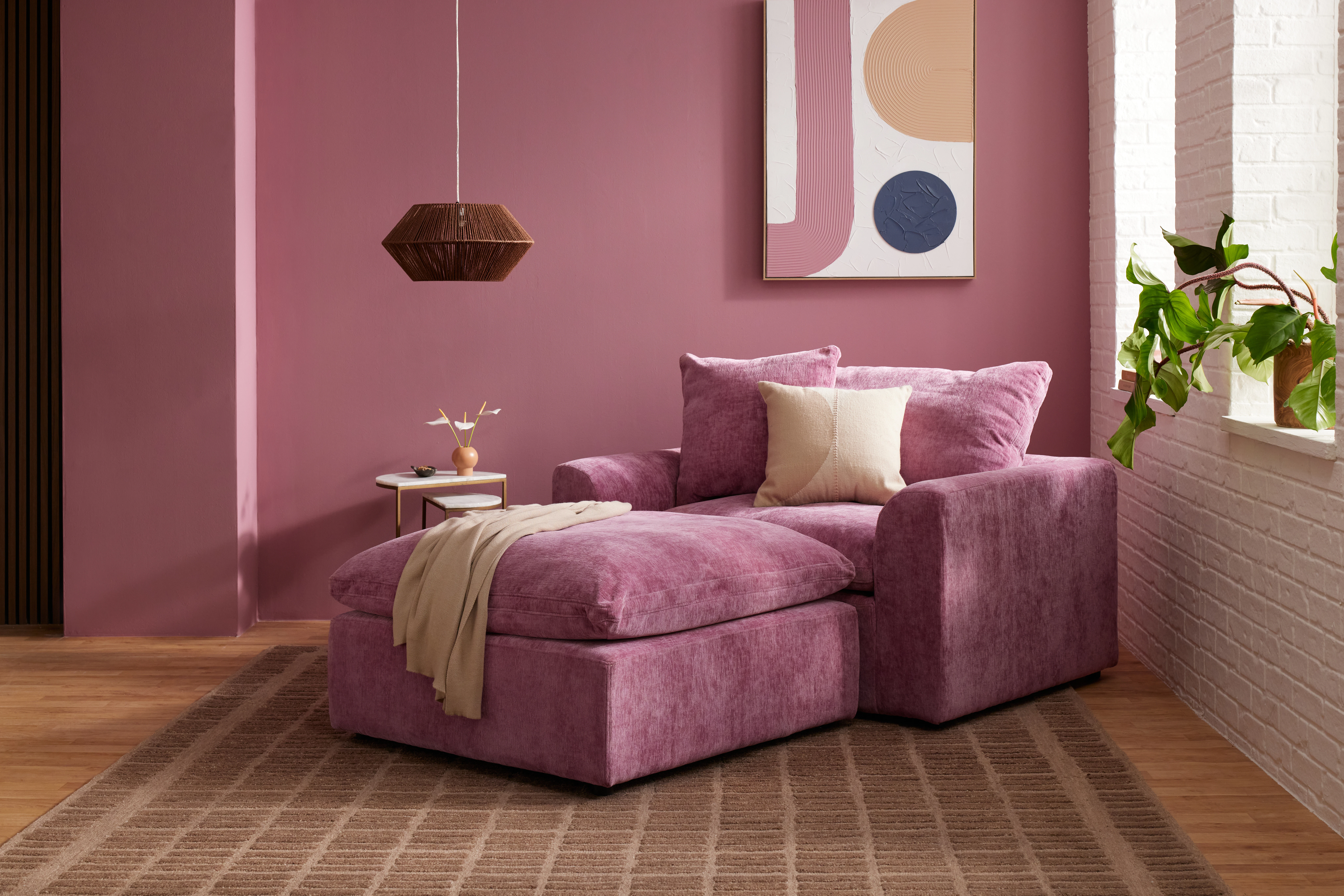 Bryant Chair And Half Crave Heather Rose