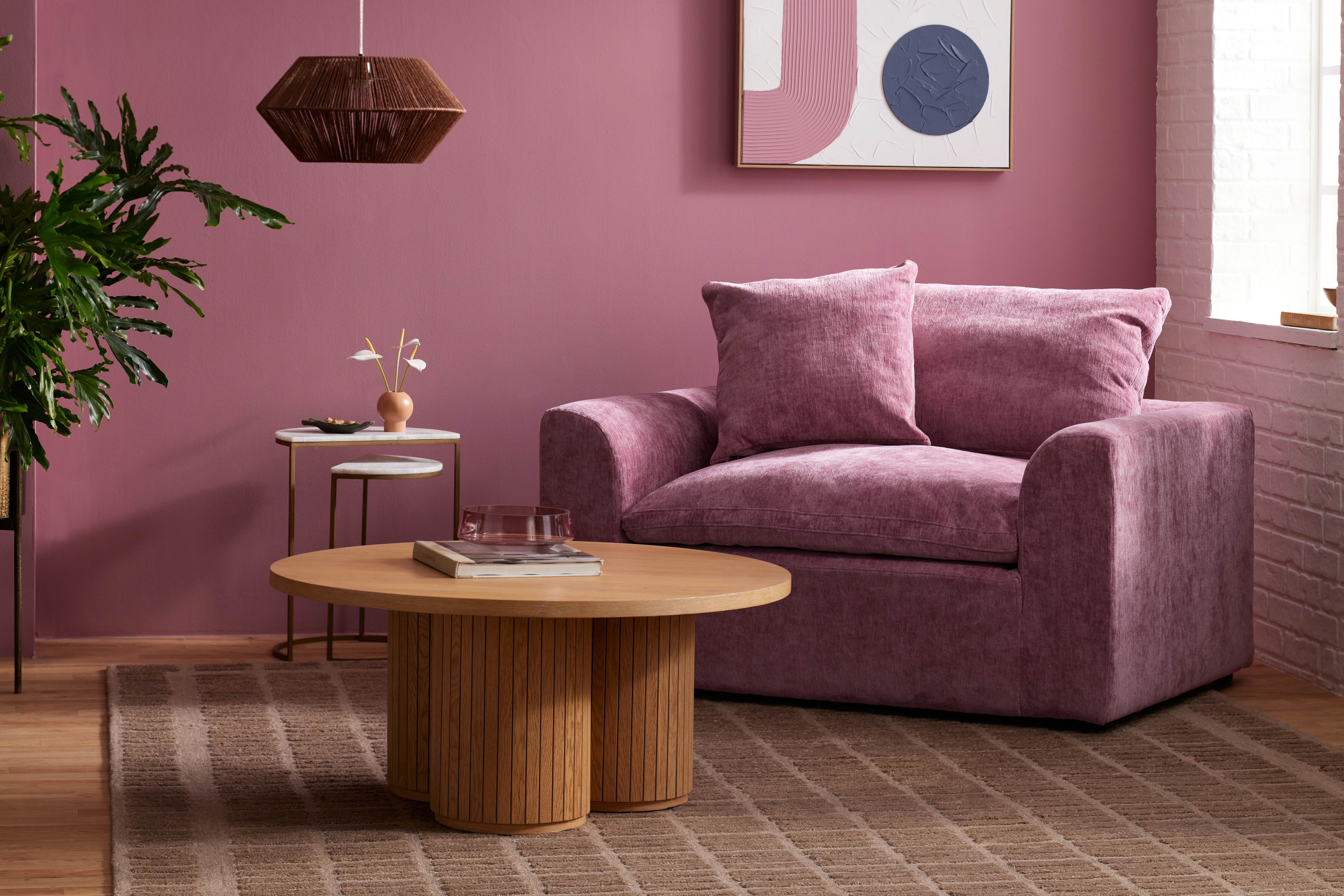 Bryant Chair And Half Crave Heather Rose