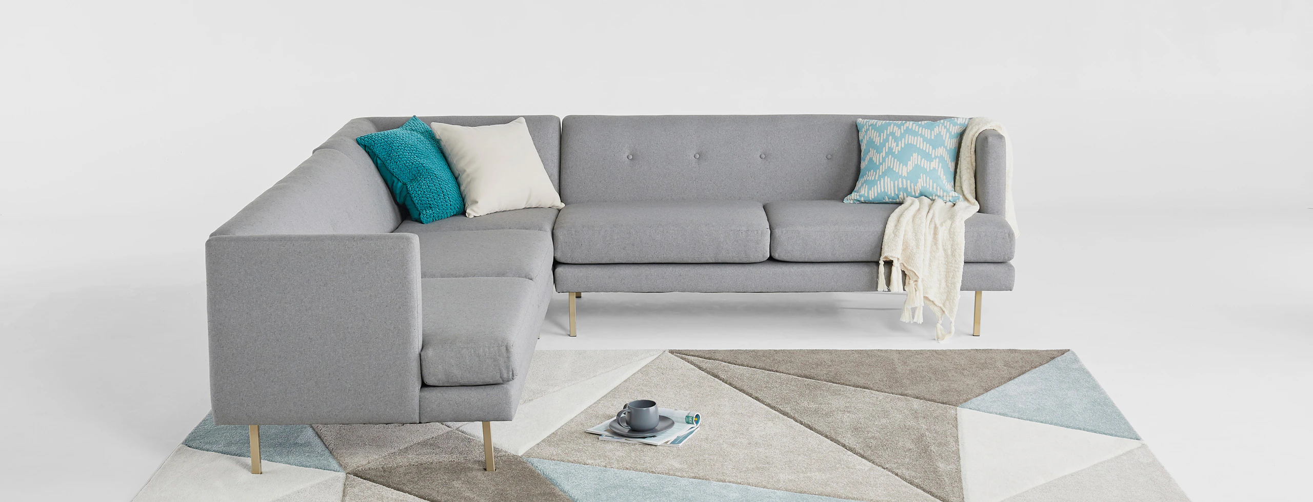 Ellington Corner sectional essence ash lastudio hero