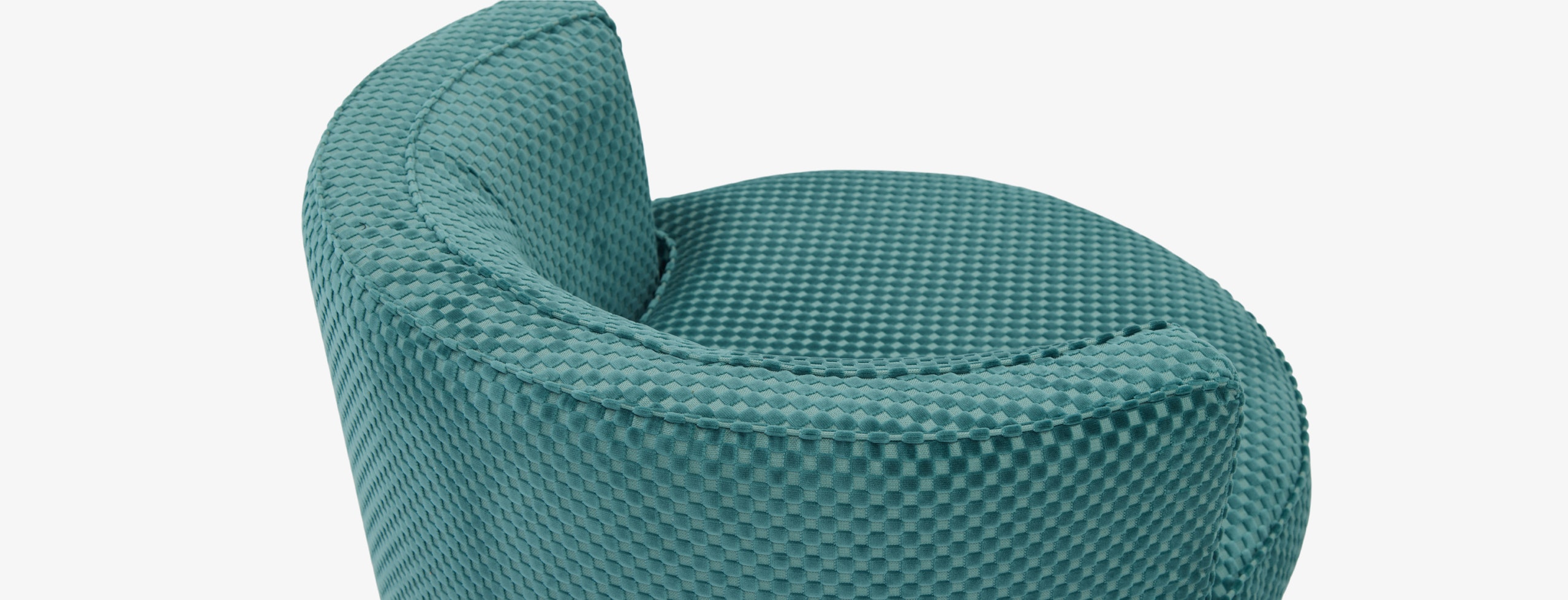 Carly Swivel Chair Checker Tapestry