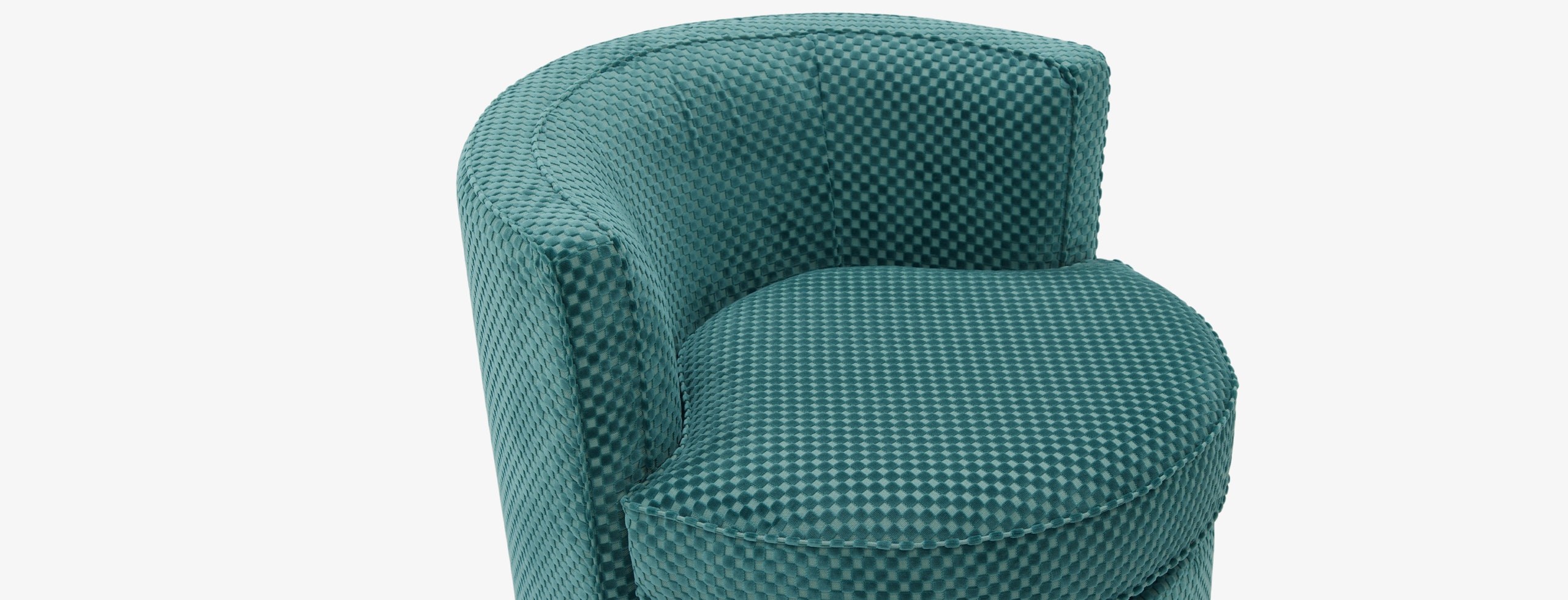 Carly Swivel Chair Checker Tapestry