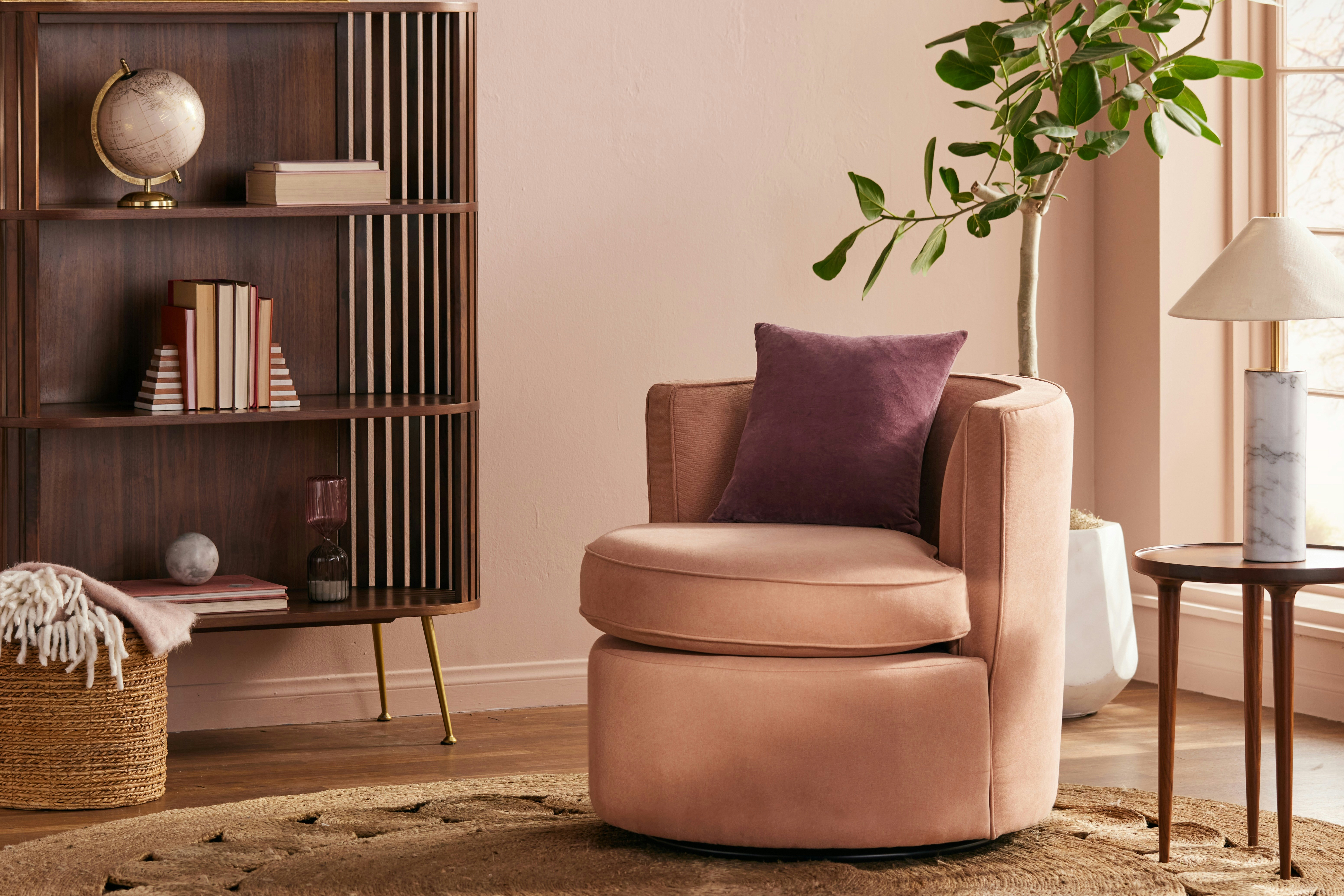 carly swivel chair caspiar chiffon