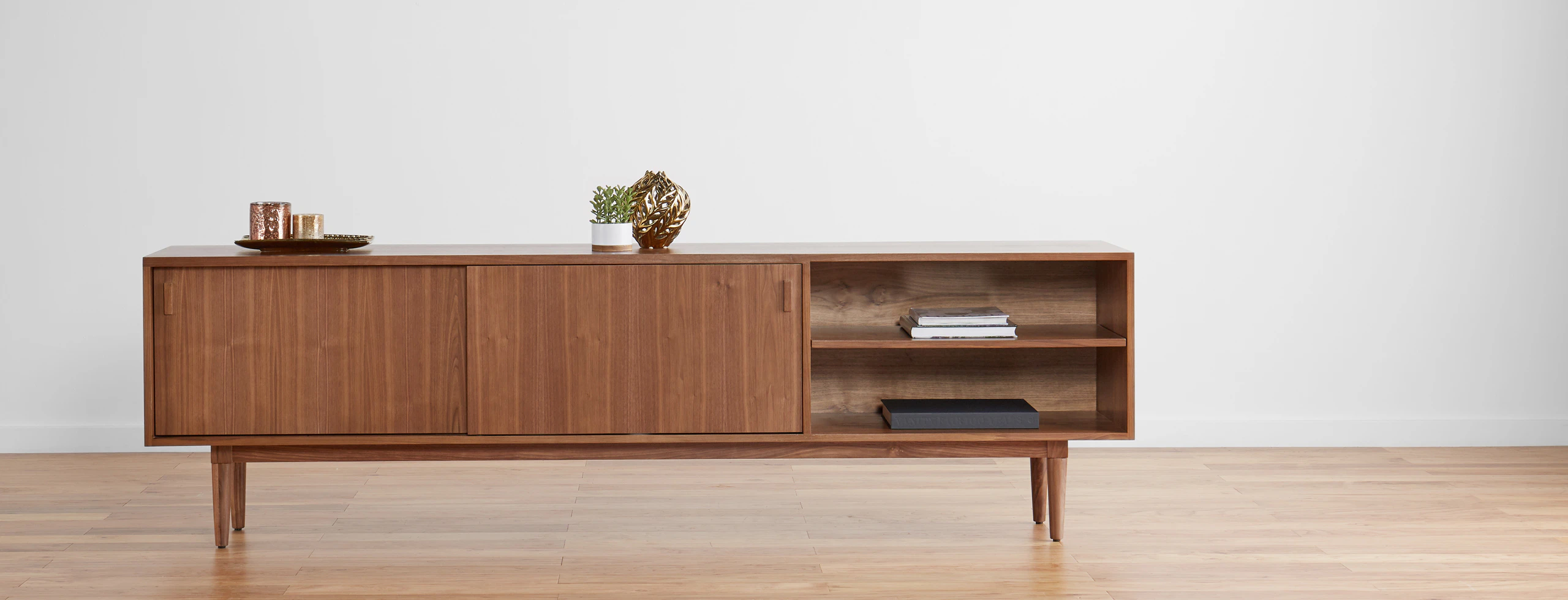 Simic media console walnut lastudio hero