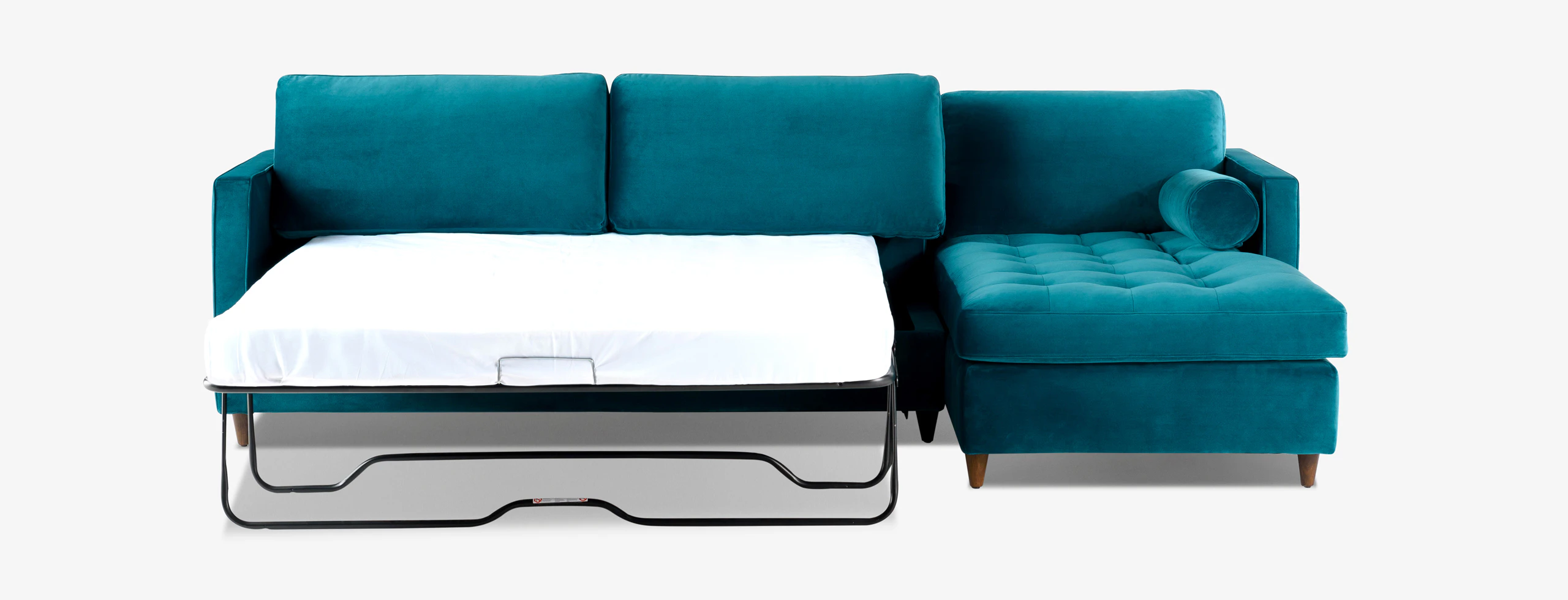 Hero Briar Sleeper Sectional Royale Peacock Walnut