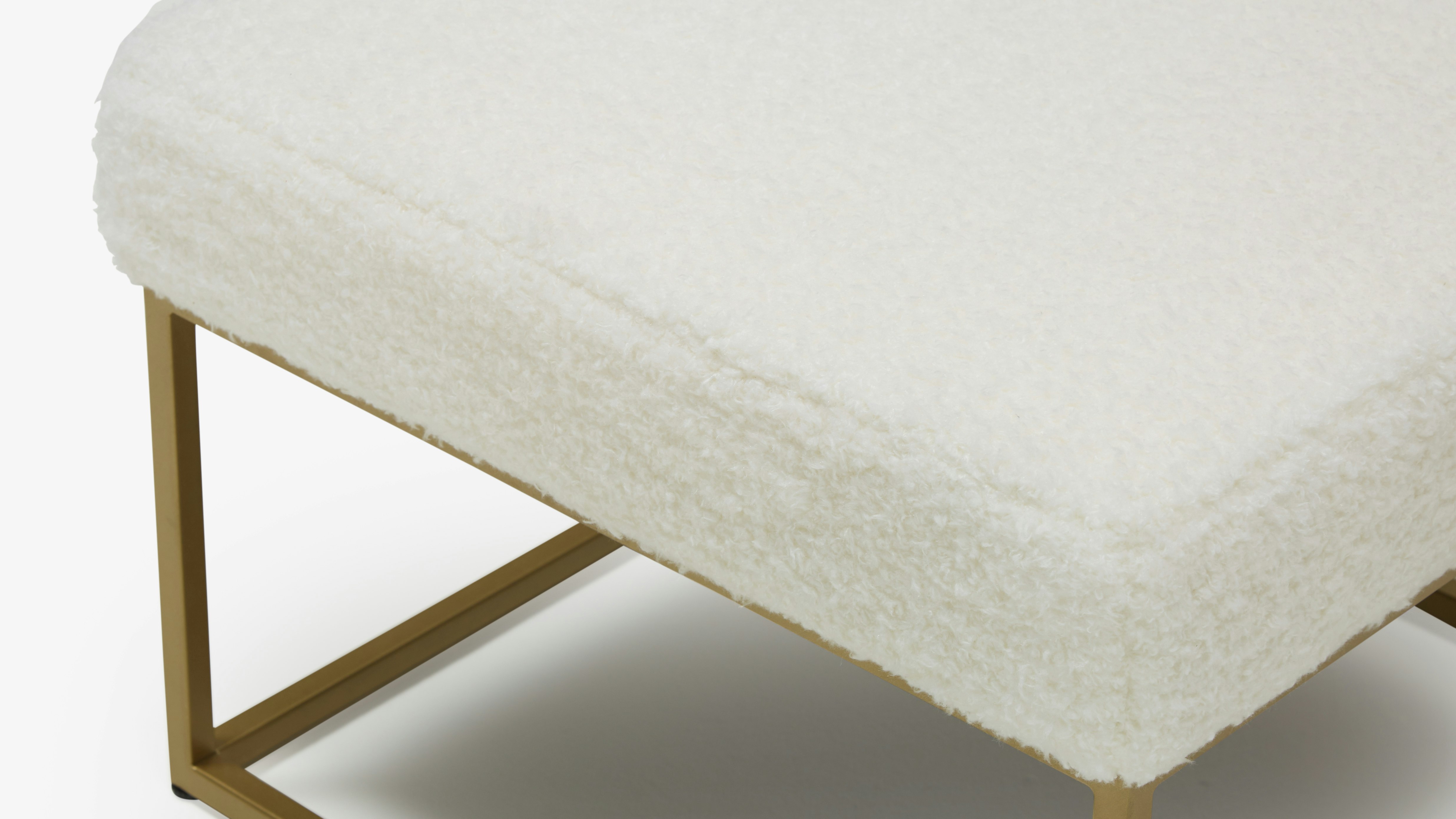 Brin Cube Ottoman Shearling Whisper