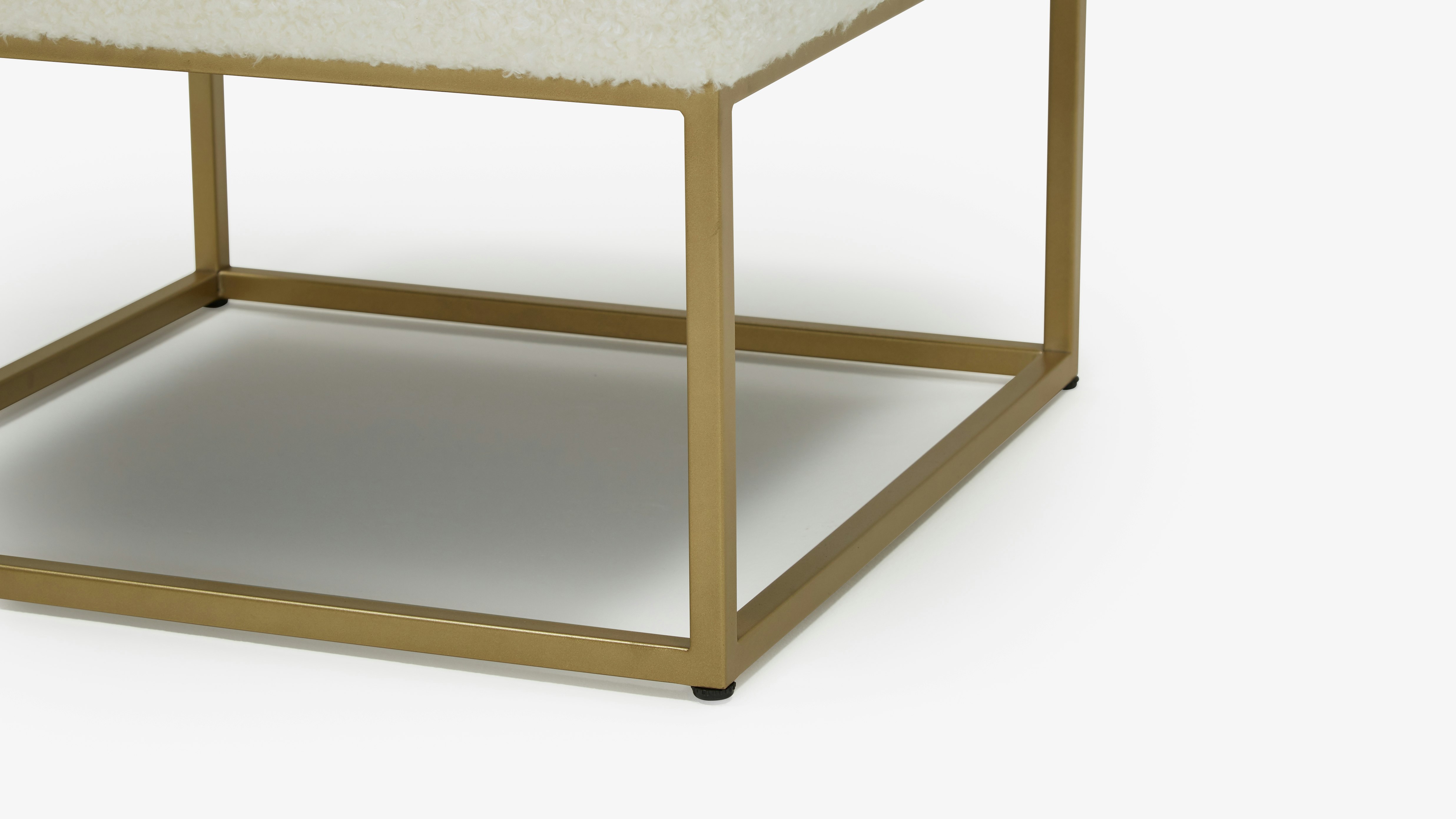 Brin Cube Ottoman Shearling Whisper