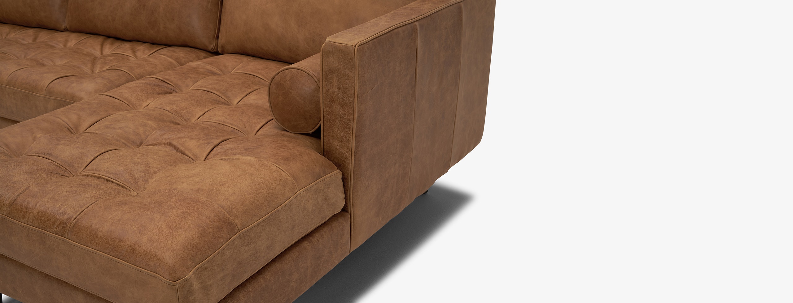 Briar Leather Sectional Santiago Cider