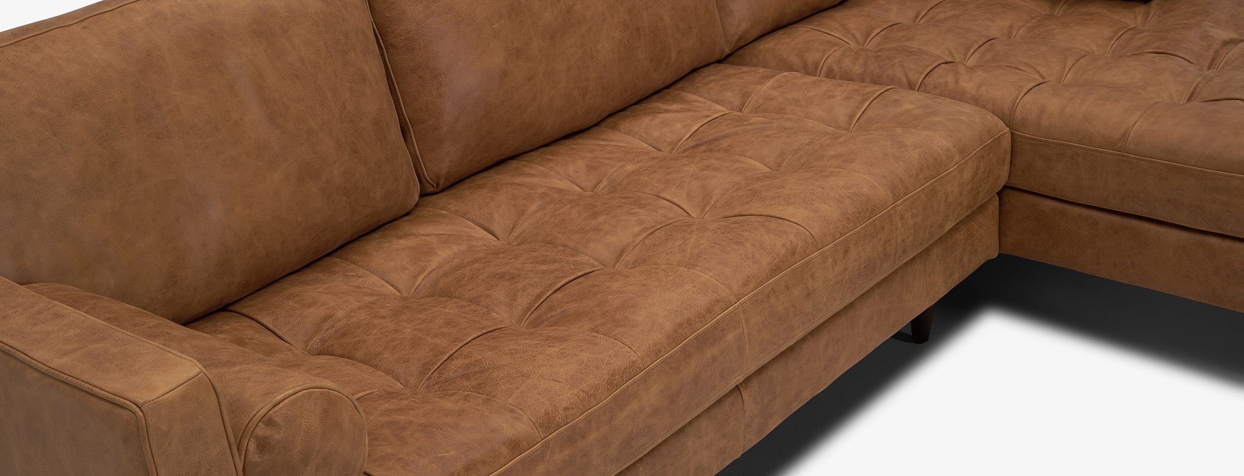 Briar Leather Sectional Santiago Cider