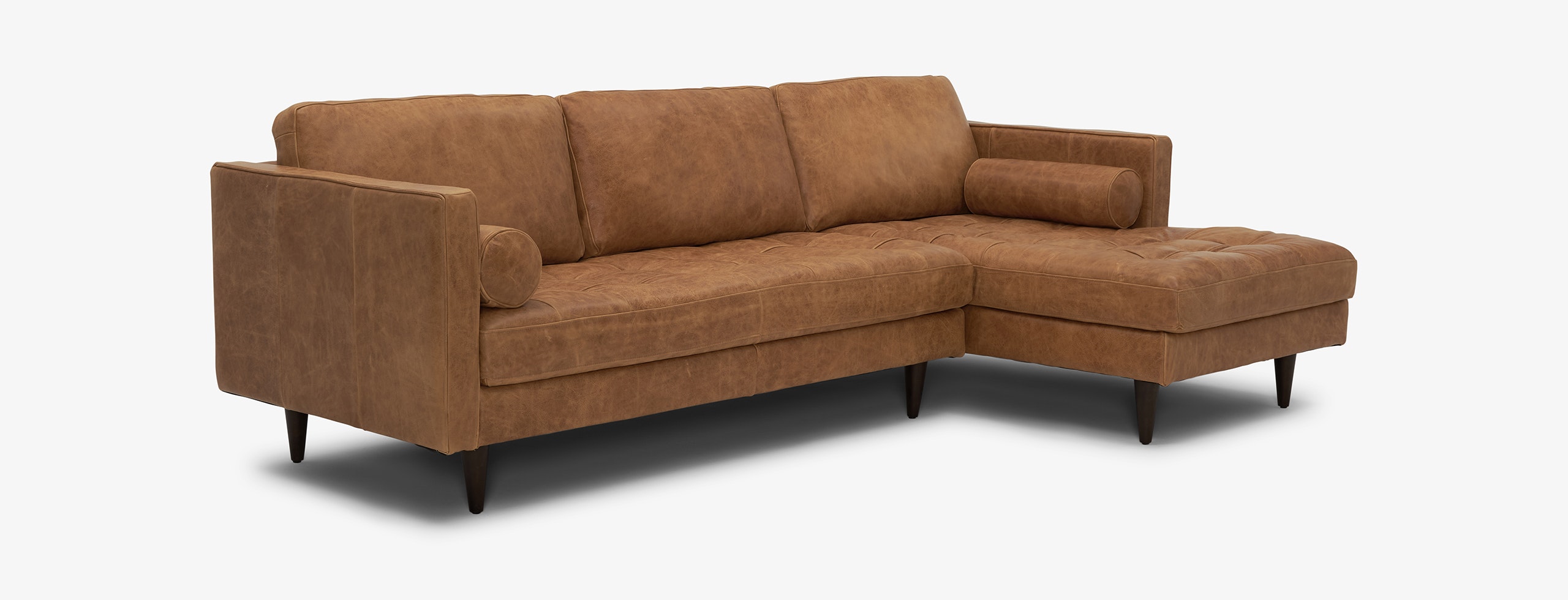 Briar Leather Sectional Santiago Cider