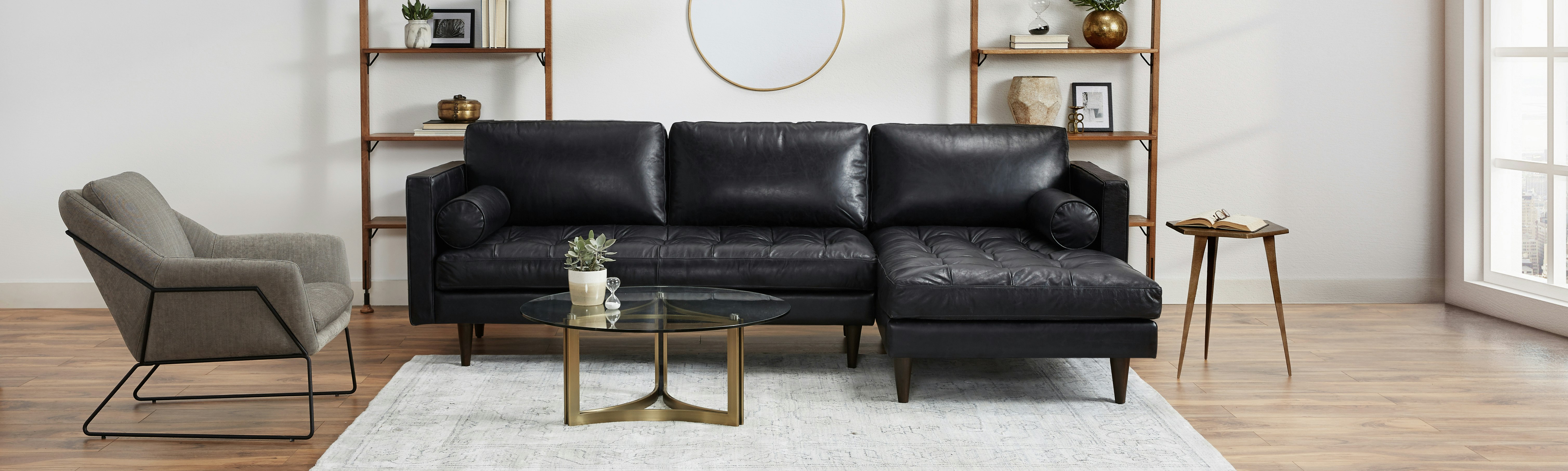 Briar Leather Sectional Joybird