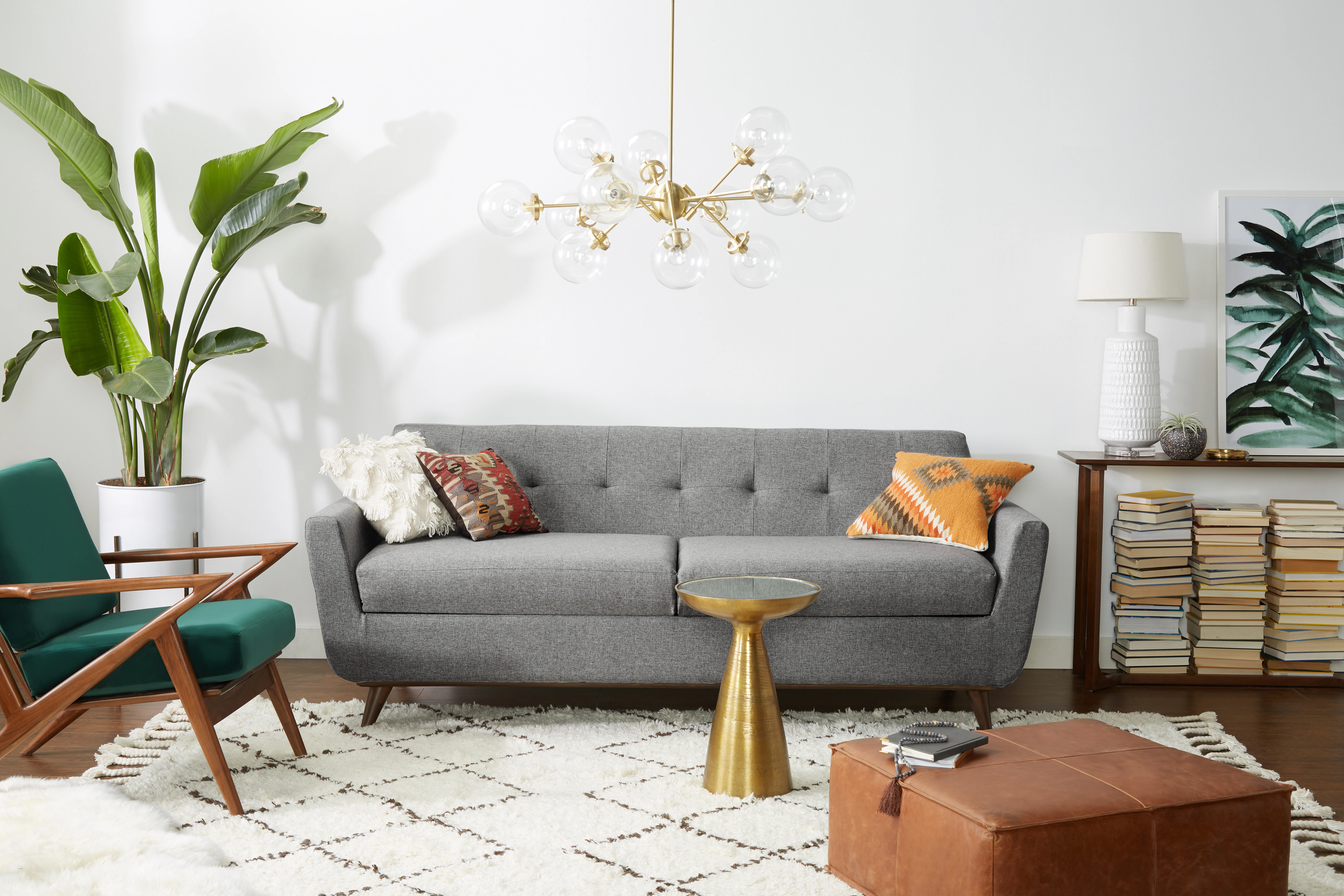 Hughes Storage Sofa Taylor Felt Grey
