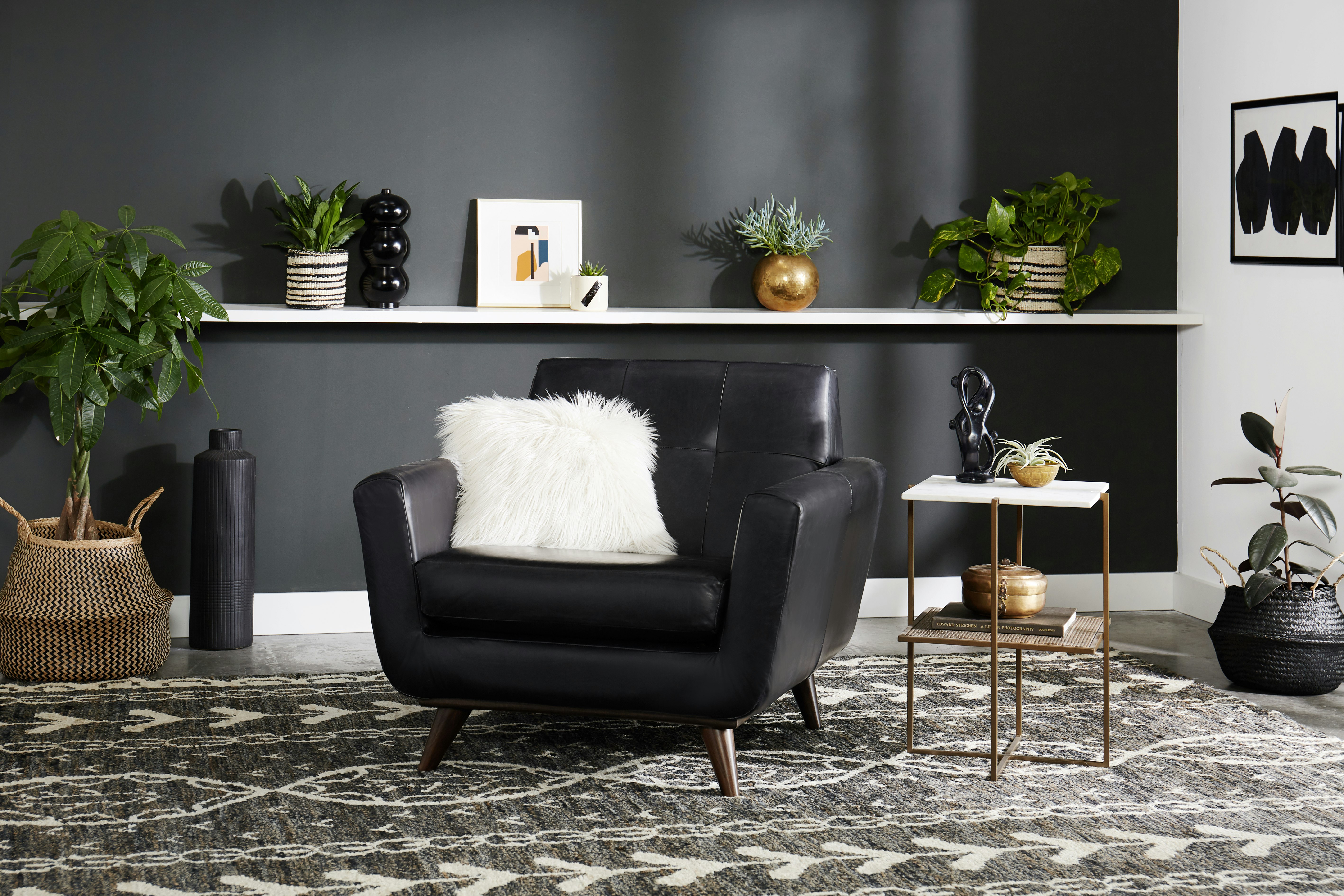 Hughes Leather Chair Santiago Steel