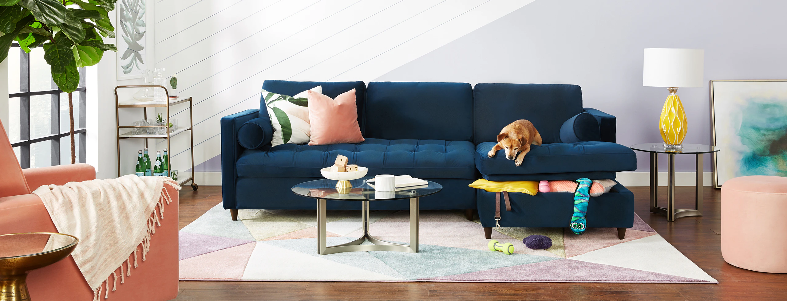 Briar Storage Sectional Royale Cobalt