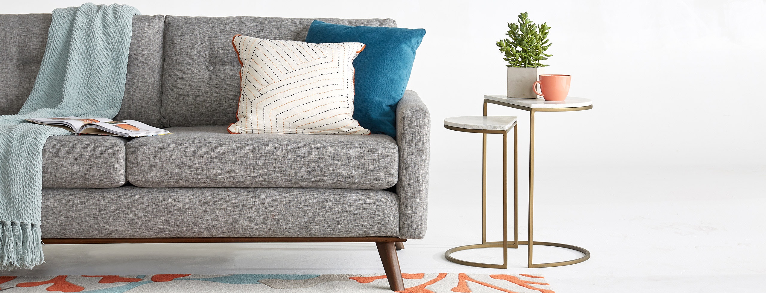 Hopson Sectional Taylor Felt Grey lastudio hero