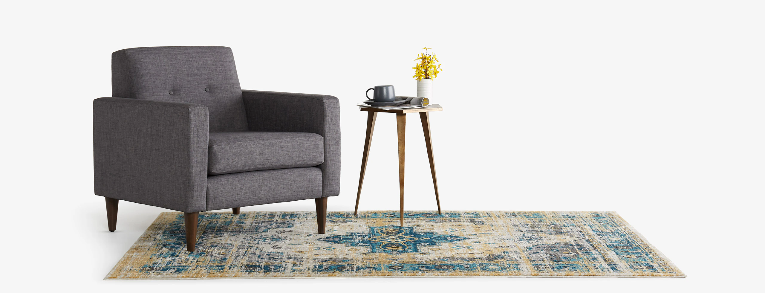 hero korver apartment chair taylor felt grey backlog